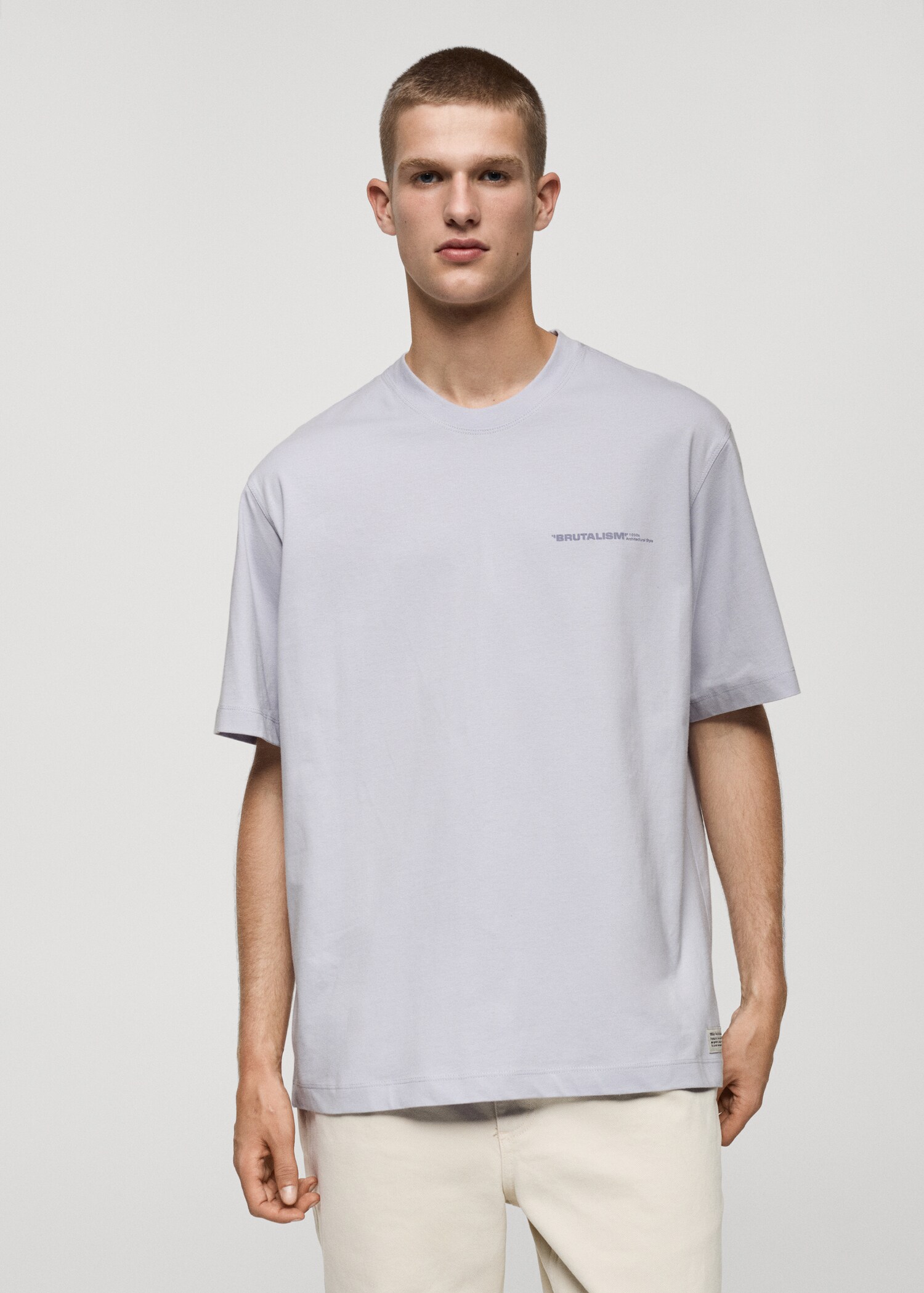 100% cotton t-shirt text - Medium plane