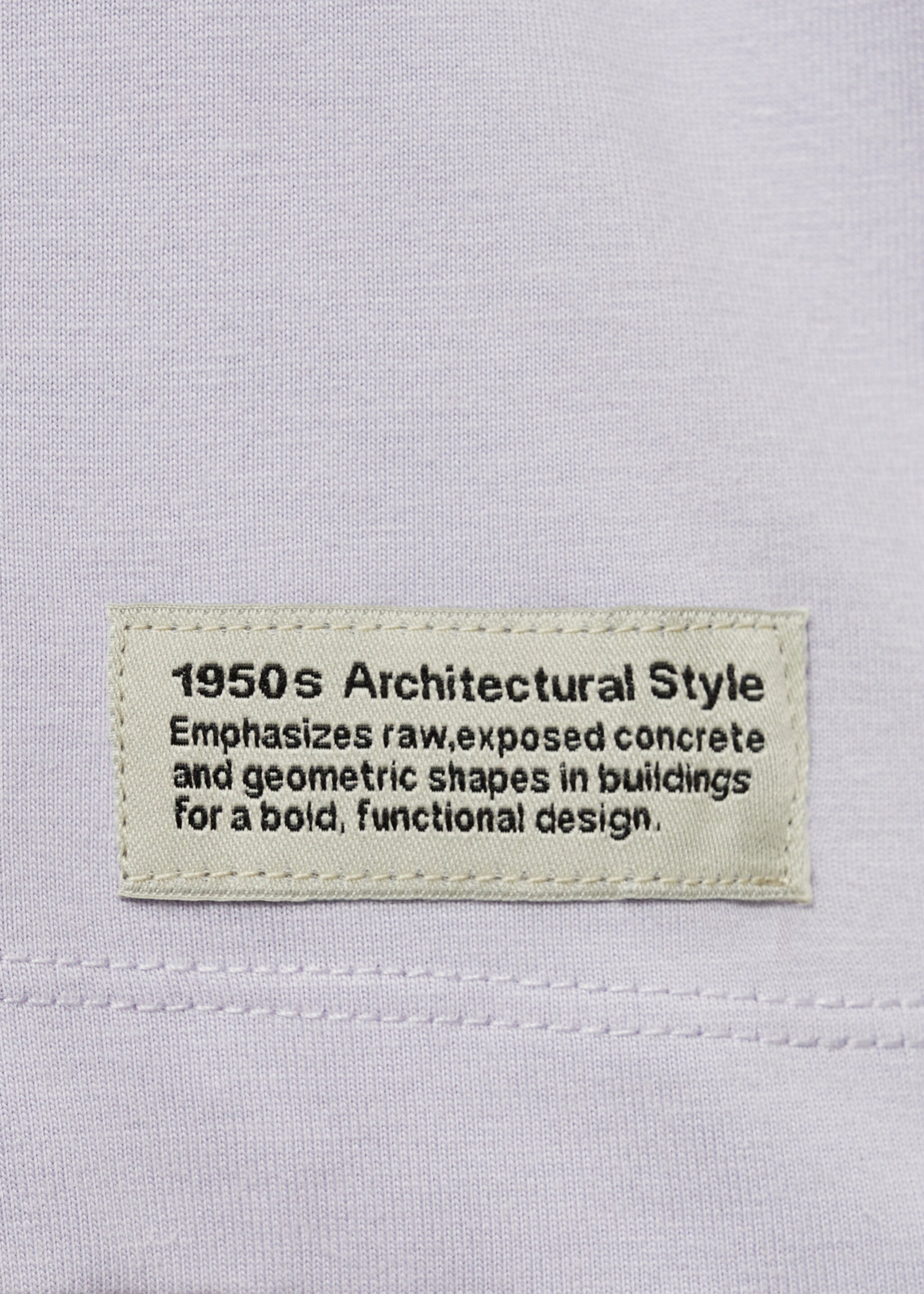 100% cotton t-shirt text - Details of the article 8, Lilac. Ref: 77095149-00.