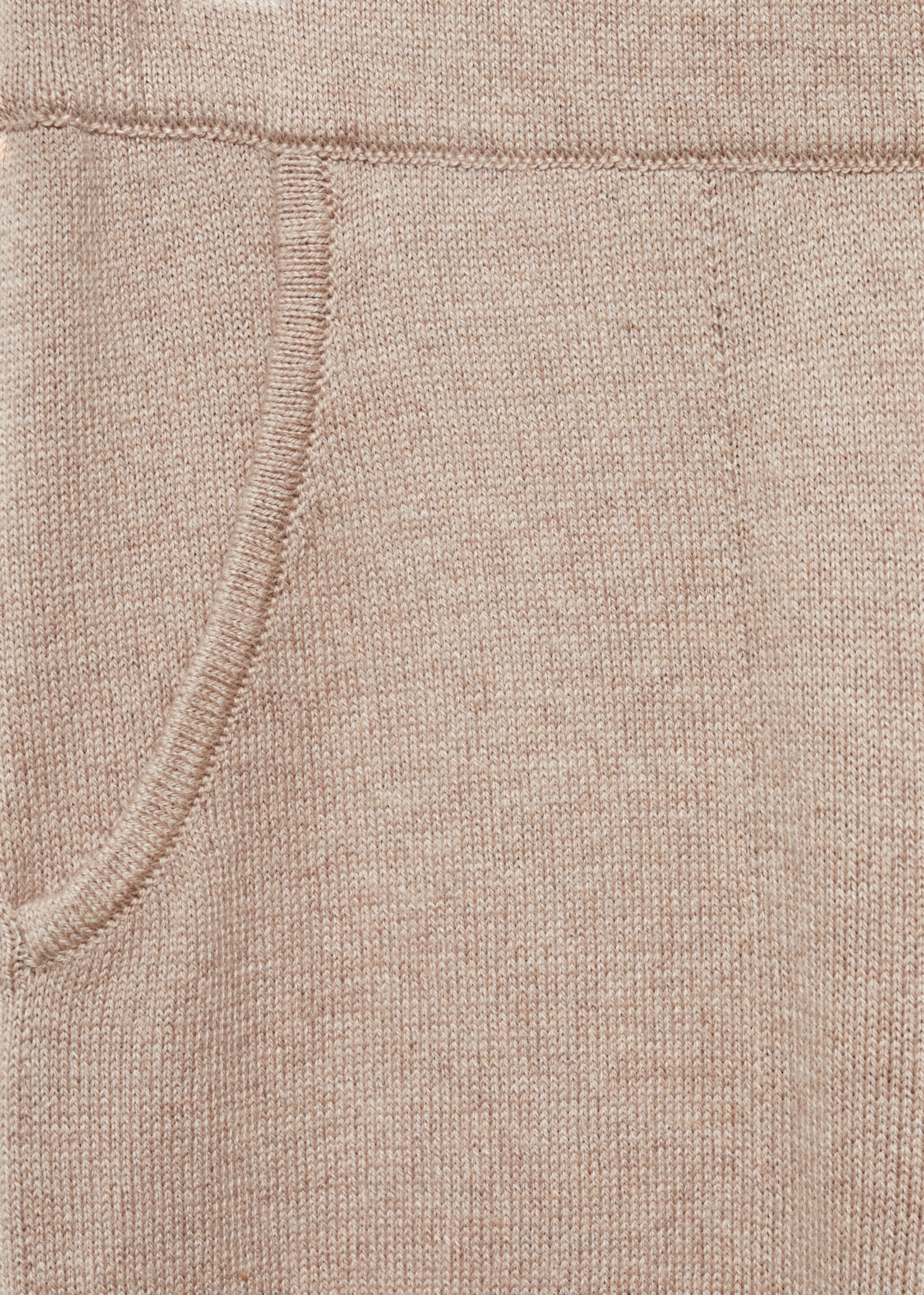 Knitted culotte trousers - Details of the article 8, Sand. Ref: 77095151-00.
