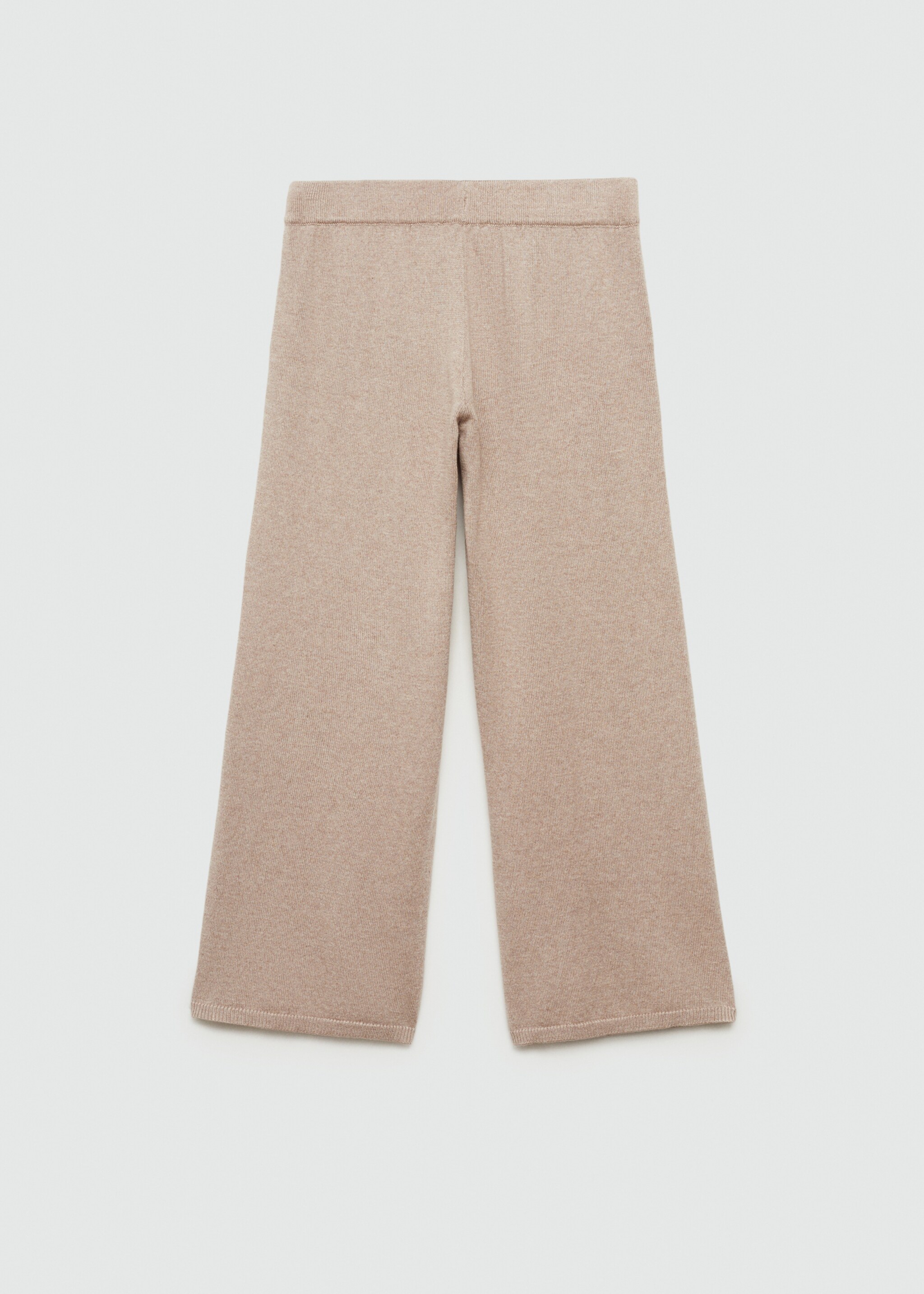 Knitted culotte trousers - Reverse of the article, Sand. Ref: 77095151-00.