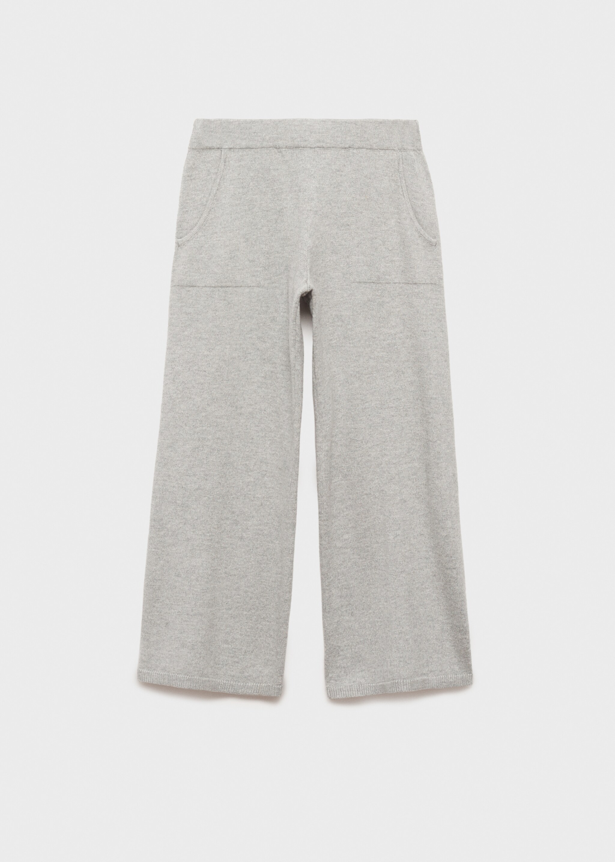 Knitted culotte trousers - Article without model, Medium Heather Grey. Ref: 77095151-00.