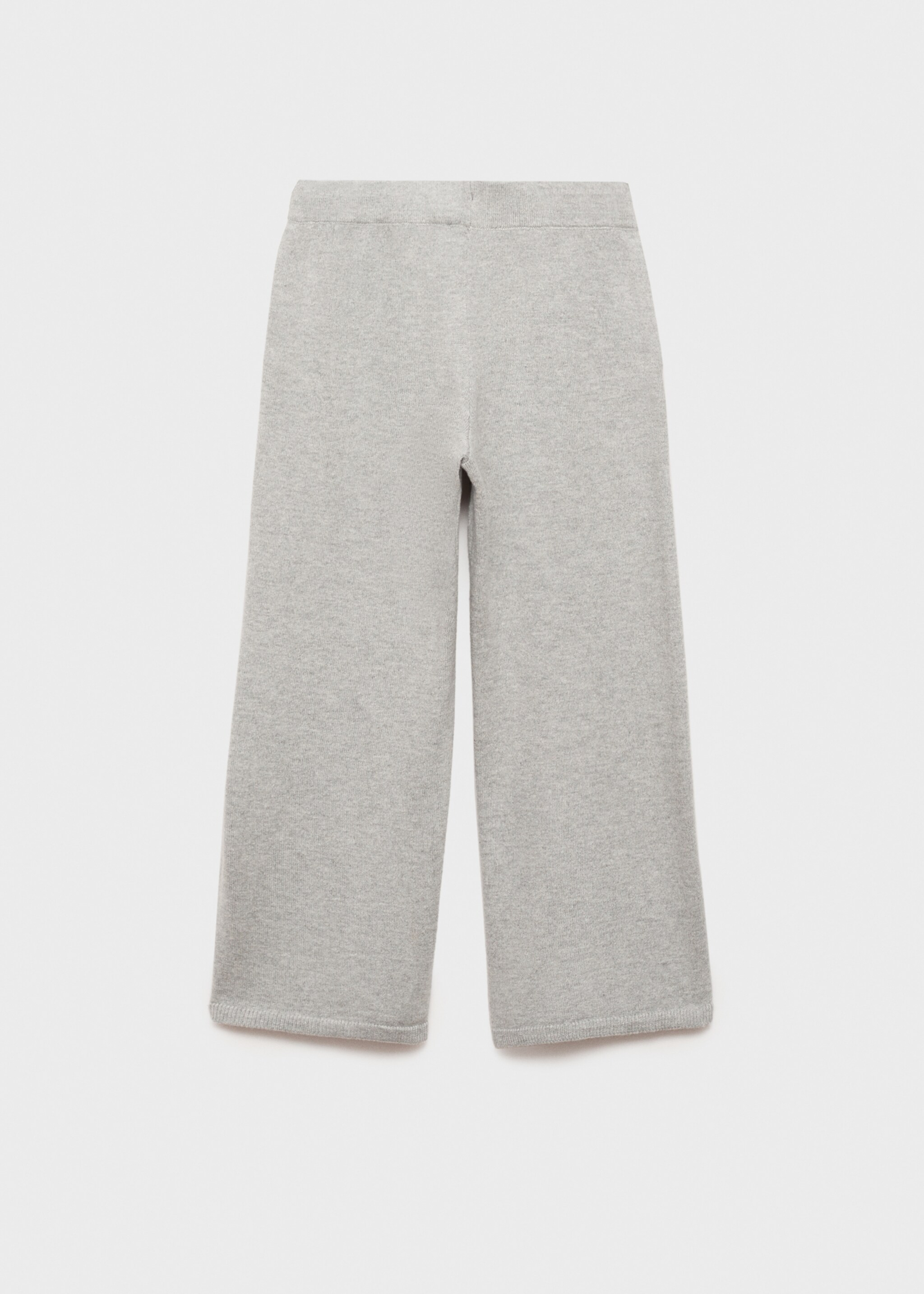 Knitted culotte trousers - Reverse of the article, Medium Heather Grey. Ref: 77095151-00.