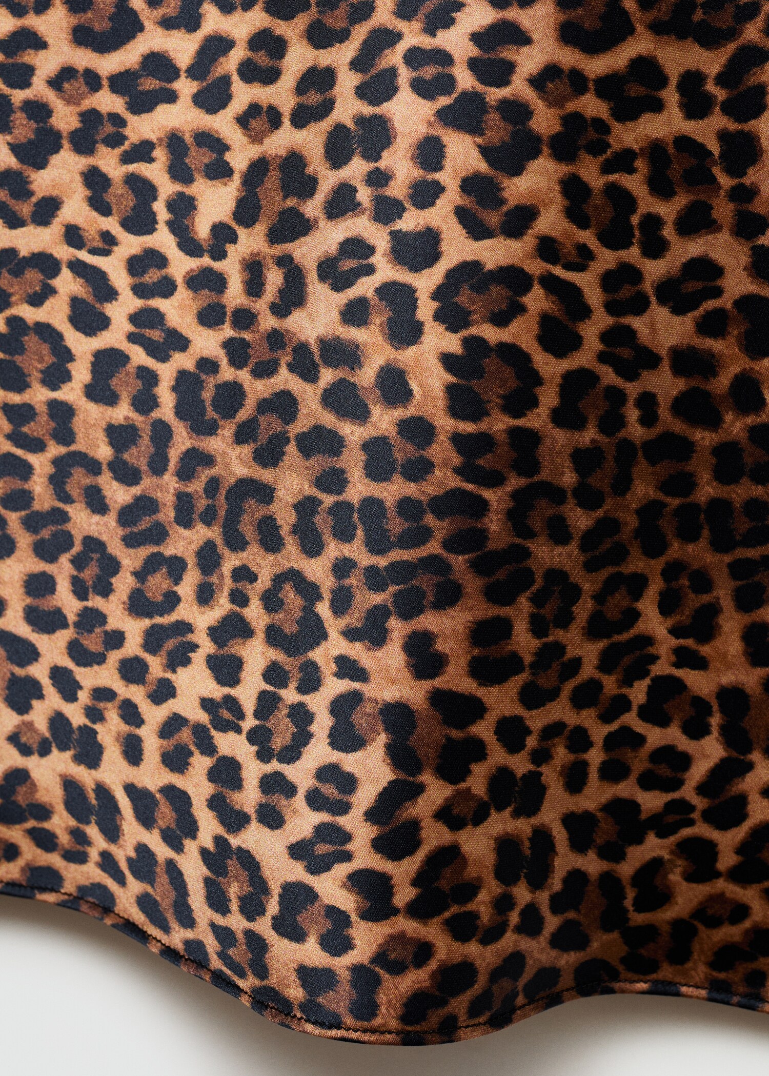 Leopard-print satin skirt - Details of the article 0