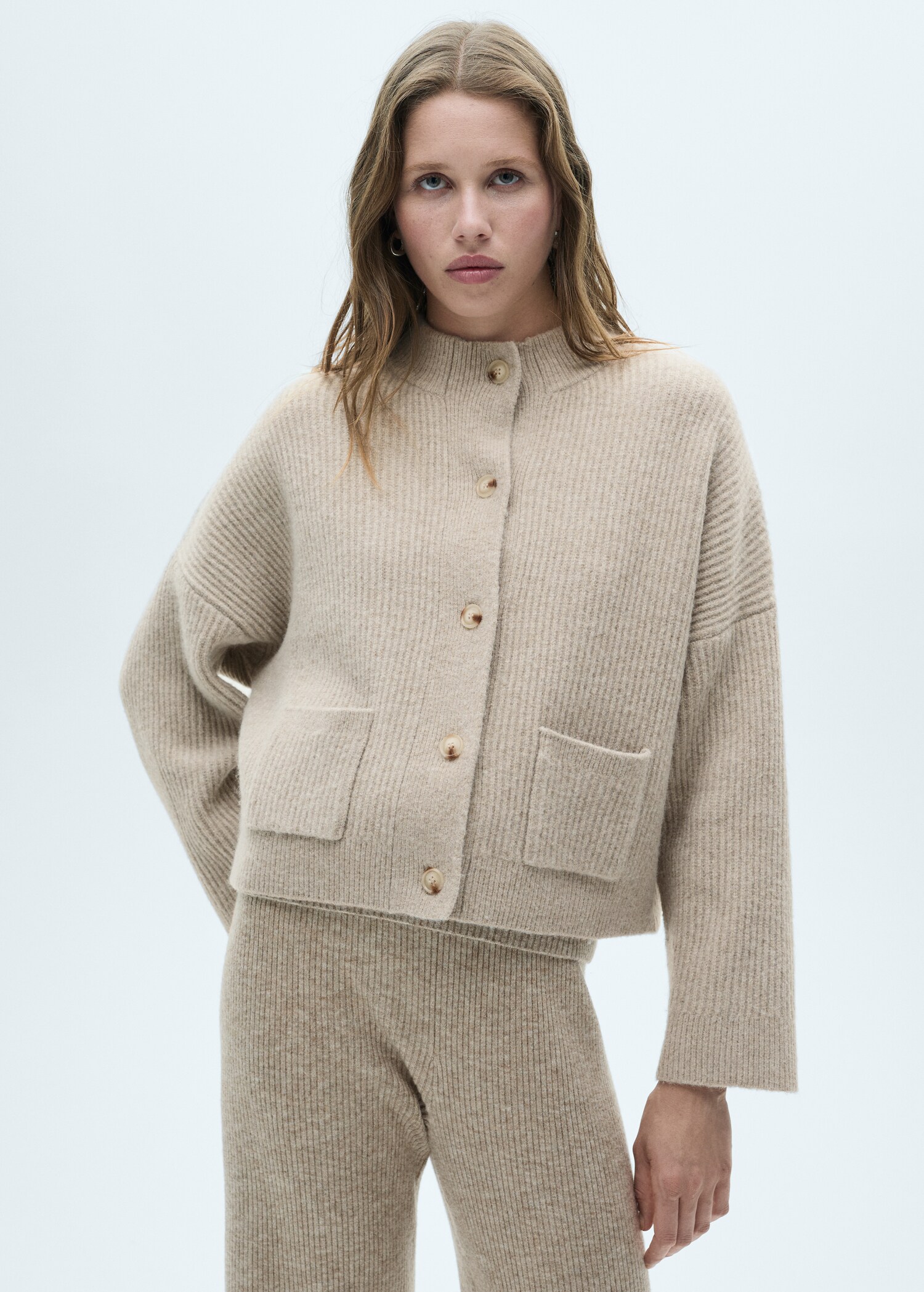 Pocket knit cardigan - Medium plane