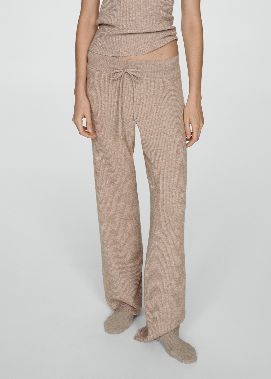 Easy Rib Knit Pants ベージュ 36 33f5265969b04dd340b18403f5e434