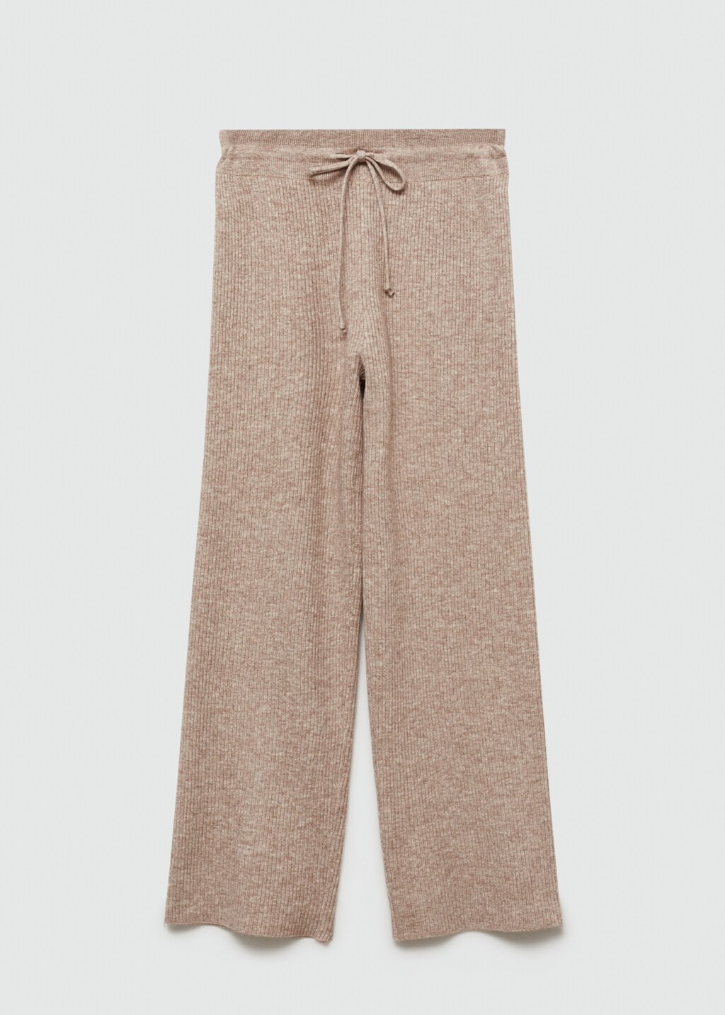 Easy Rib Knit Pants ベージュ 36 Famulily Womens Cute Solid Color Pajamas Pants Cozy Ribbed