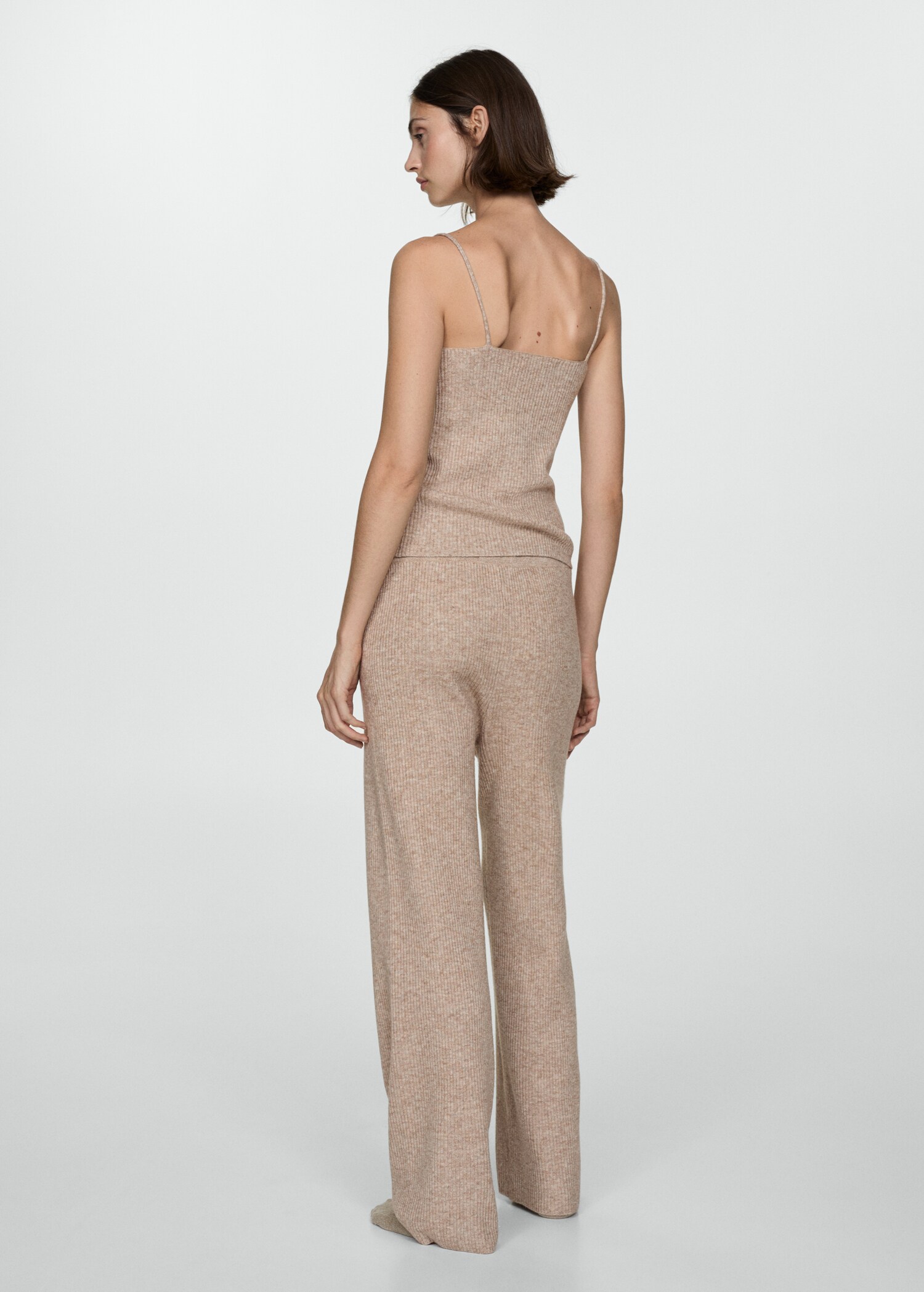Pantalon maille côtelée fine - Verso de l’article
