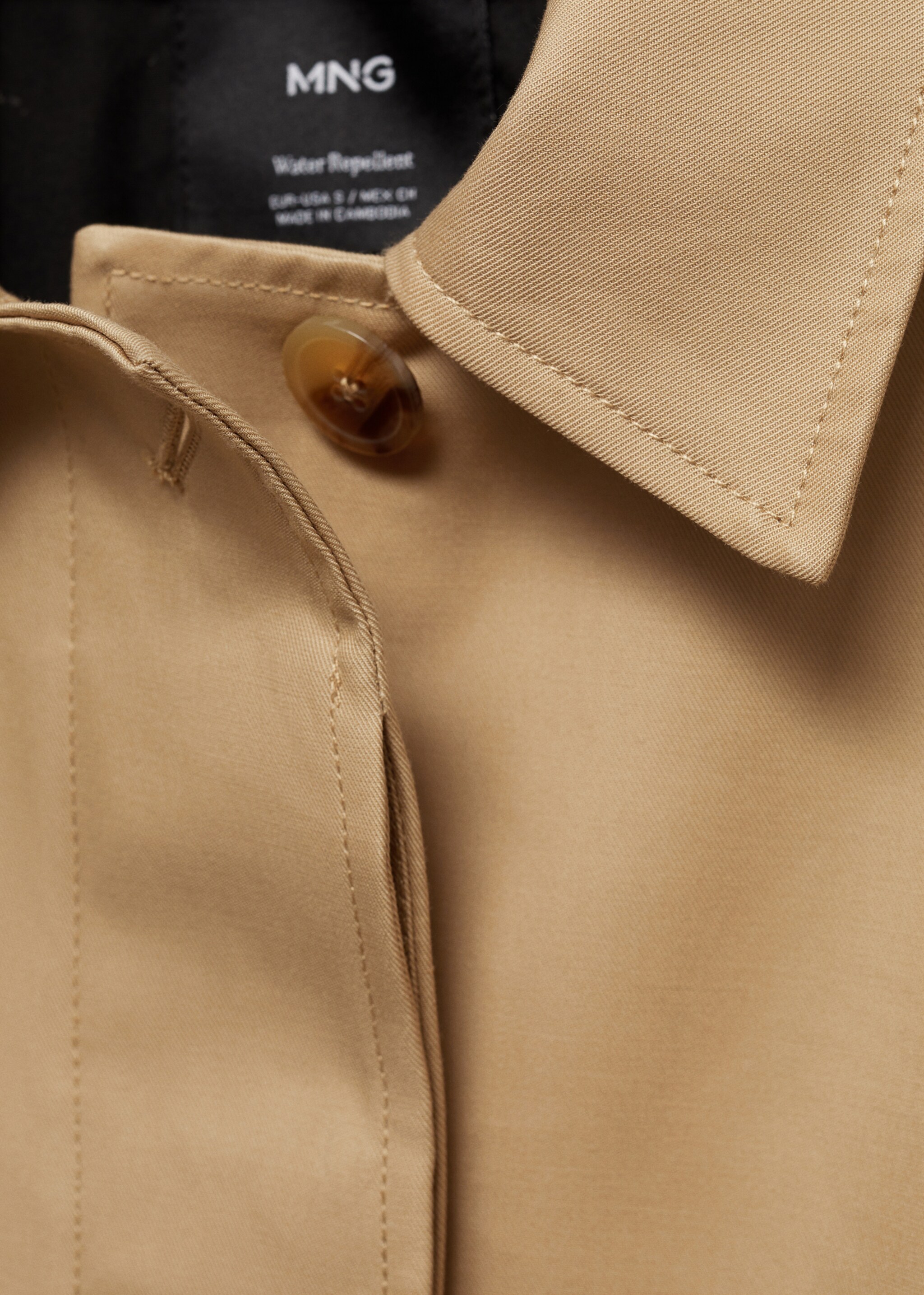 Cotton trench coat with belt - Details of the article 8