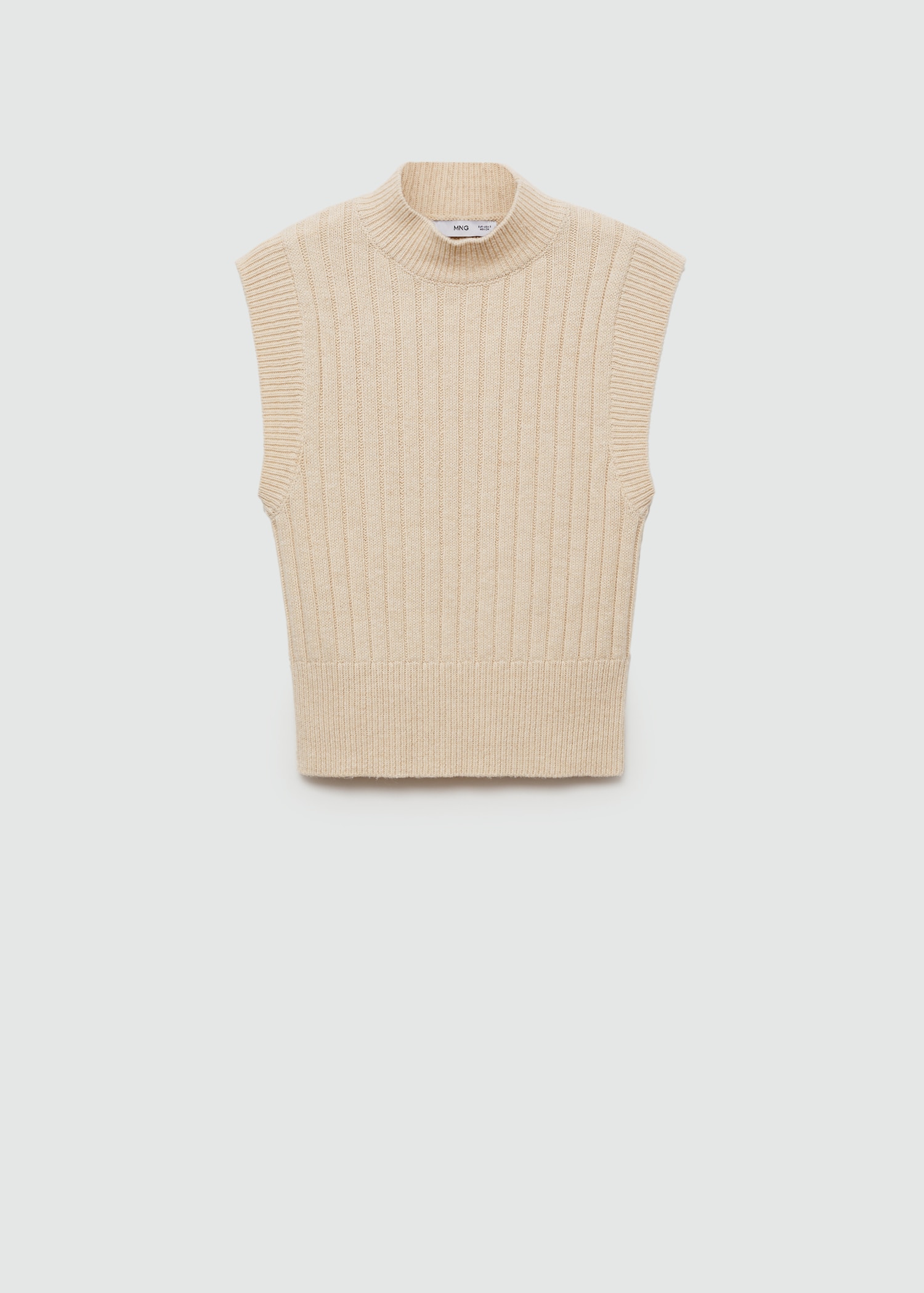 Waistcoat Knitted Vest Mango Perkins-neck Knitted Waistcoat