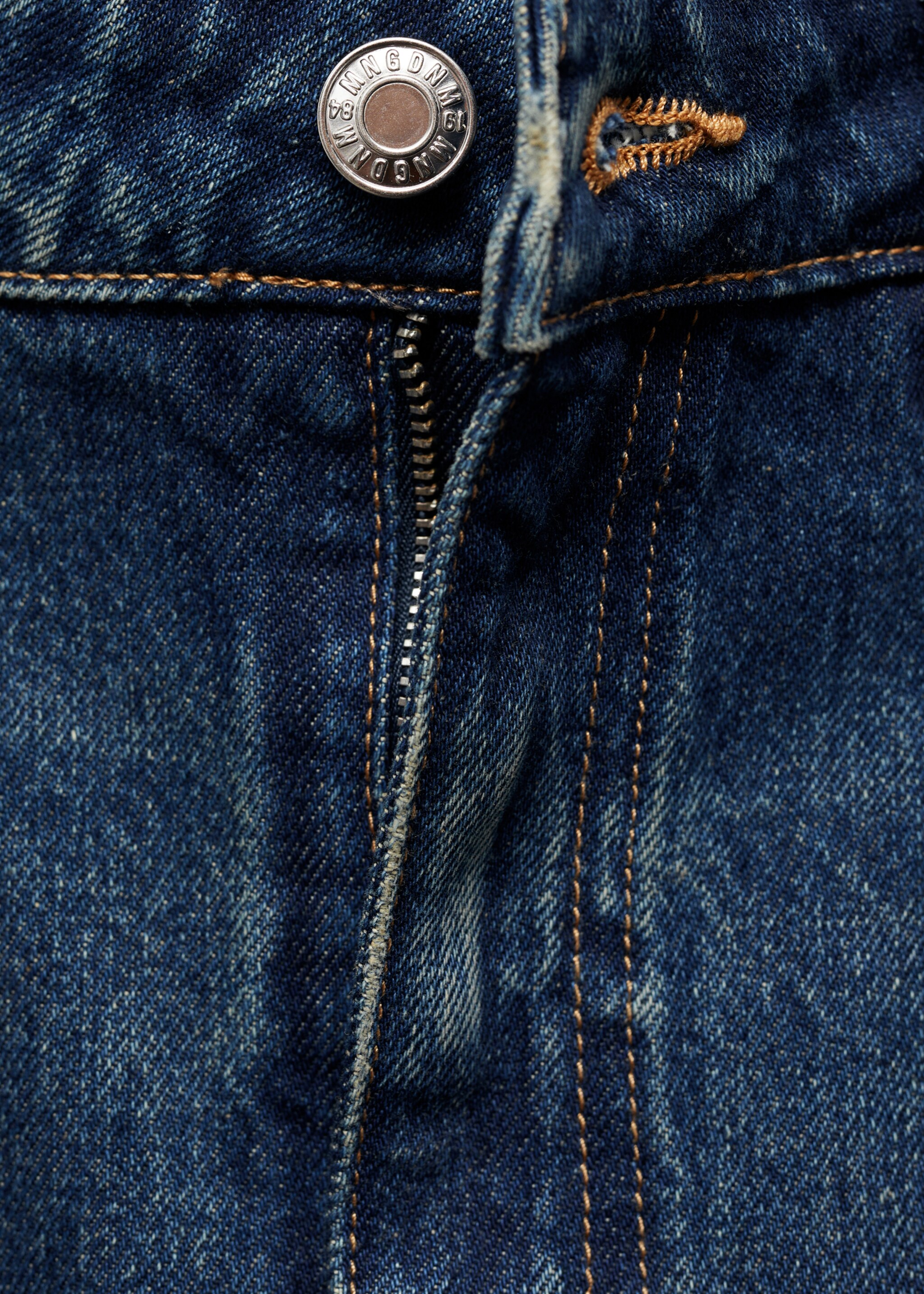 Midi-Jeansrock - Detail des Artikels 8, Dunkelblau. Ref: 77095643-00.