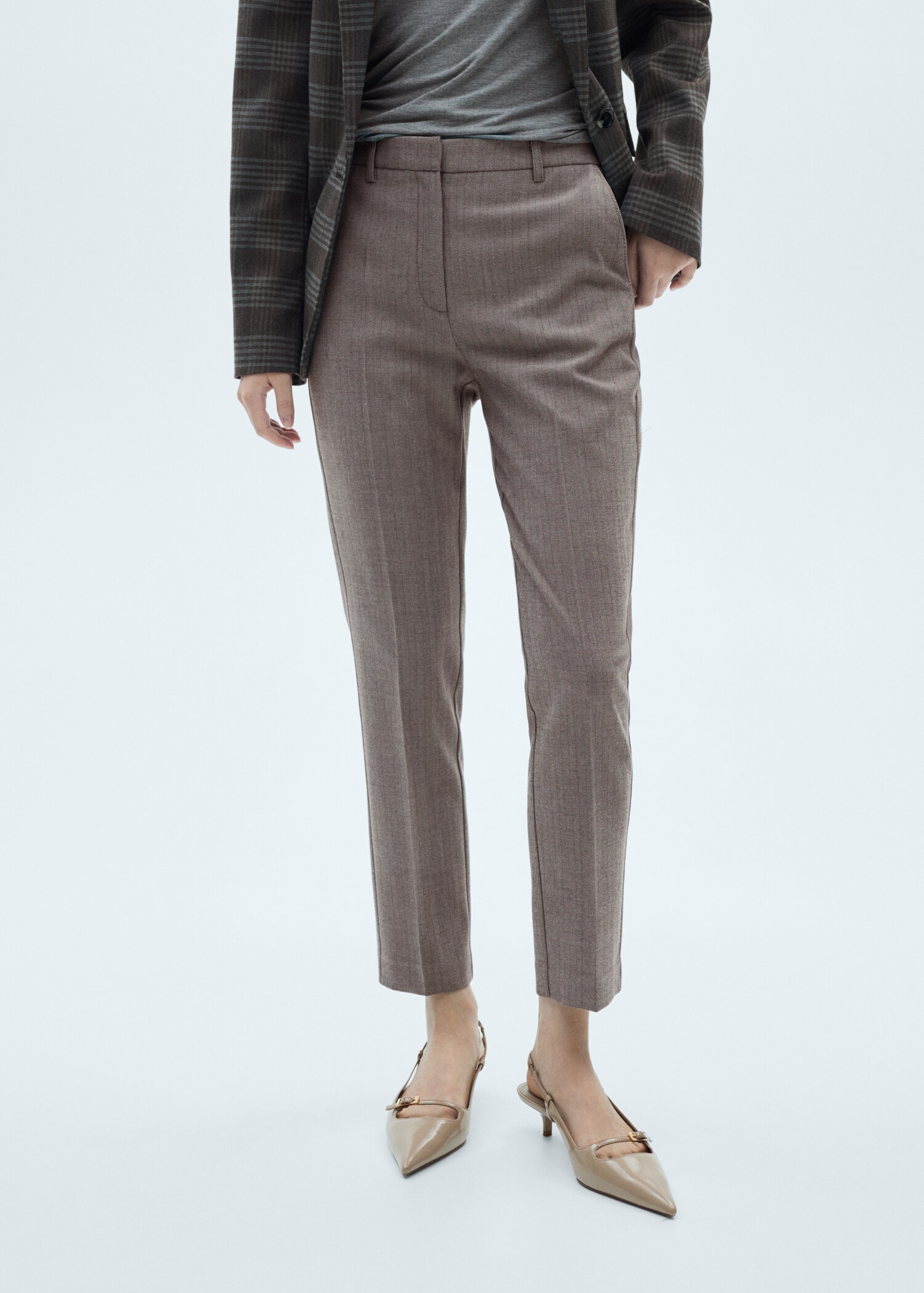Skinny Hose mit mittelhohem Bund - Mittlere Ansicht