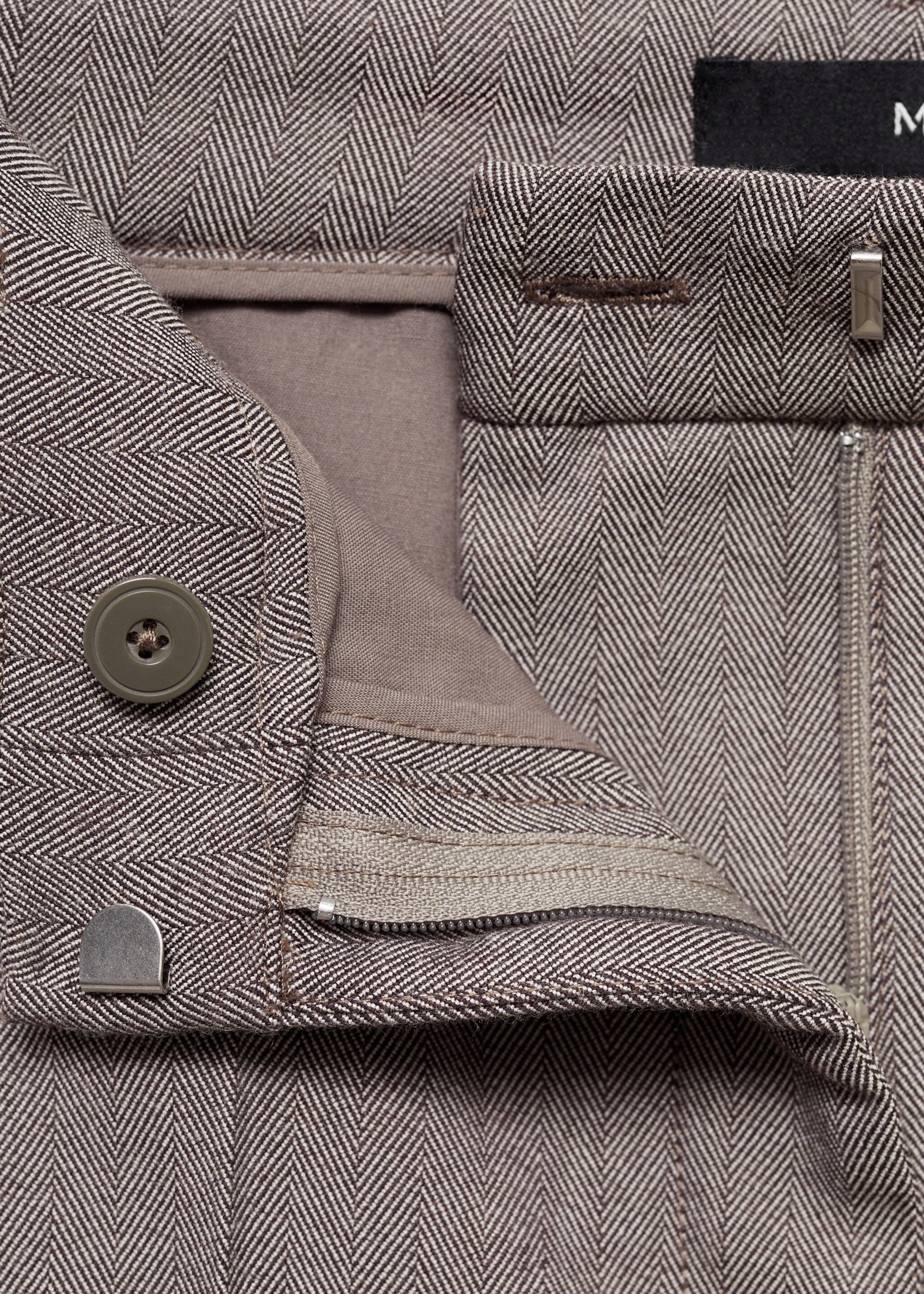 Skinny Hose mit mittelhohem Bund - Detail des Artikels 0, Beige. Ref: 77095644-00.