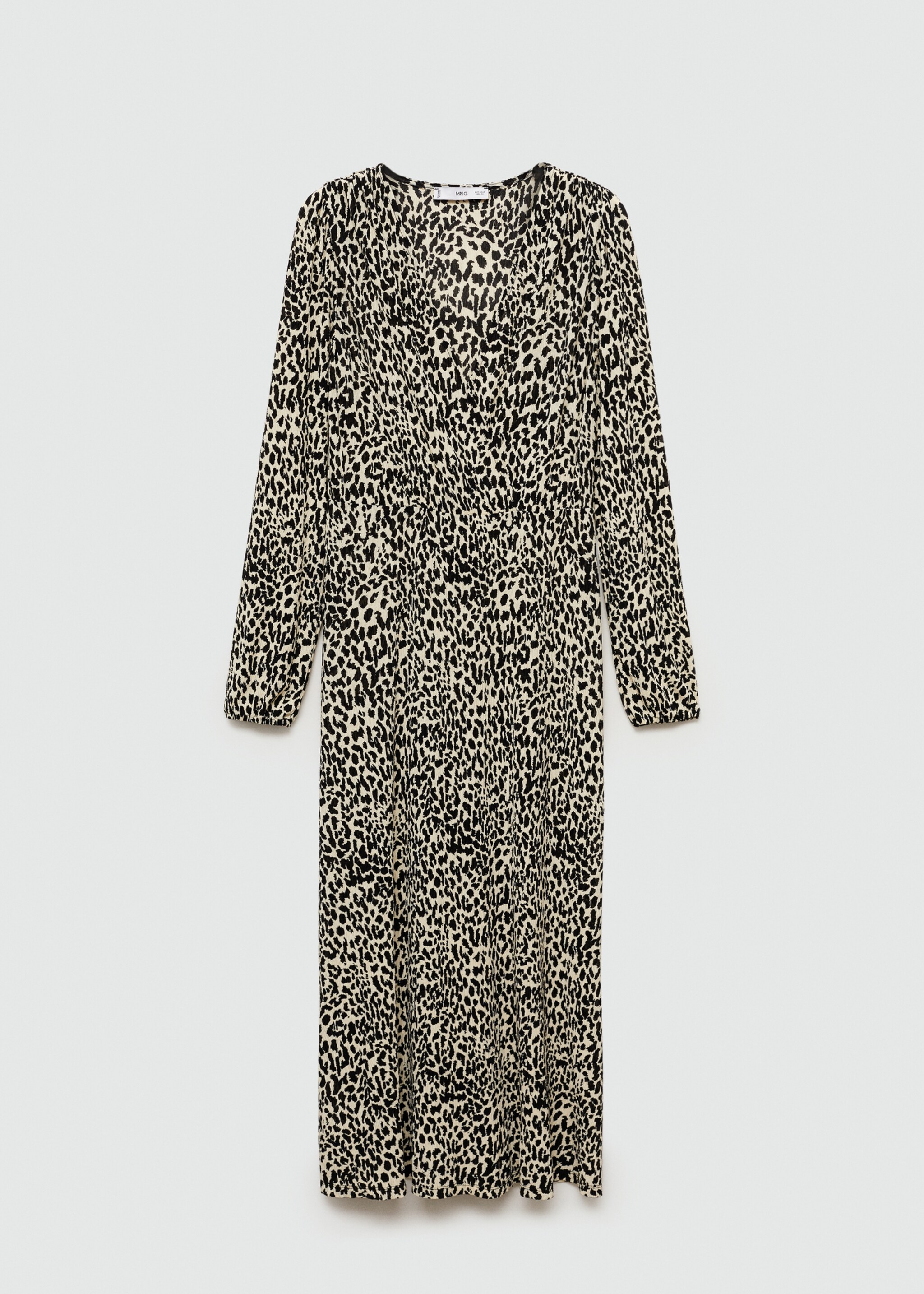Leopard-print long dress - Article without model, Ecru. Ref: 77095648-00.
