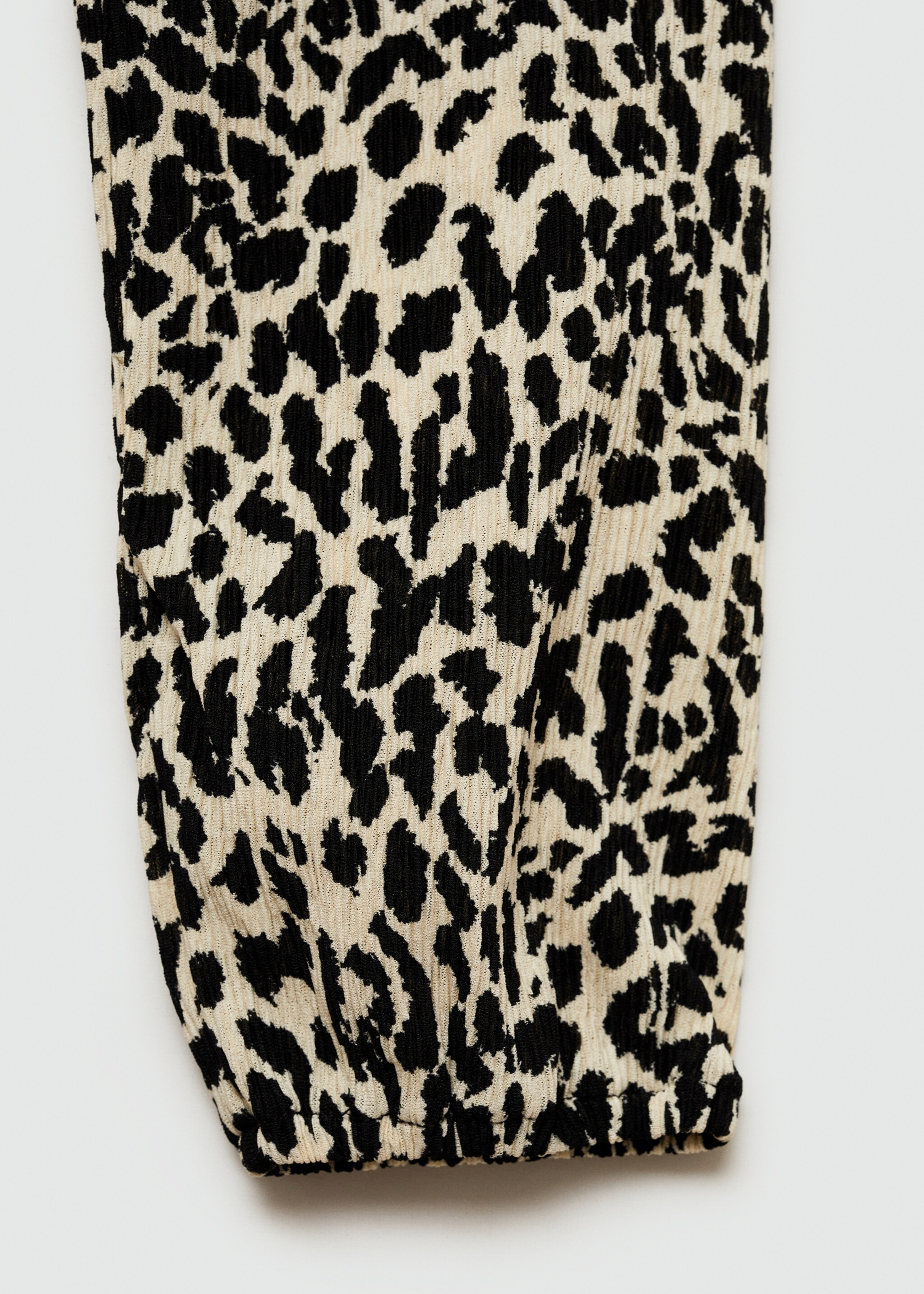 Leopard-print long dress - Details of the article 0, Ecru. Ref: 77095648-00.