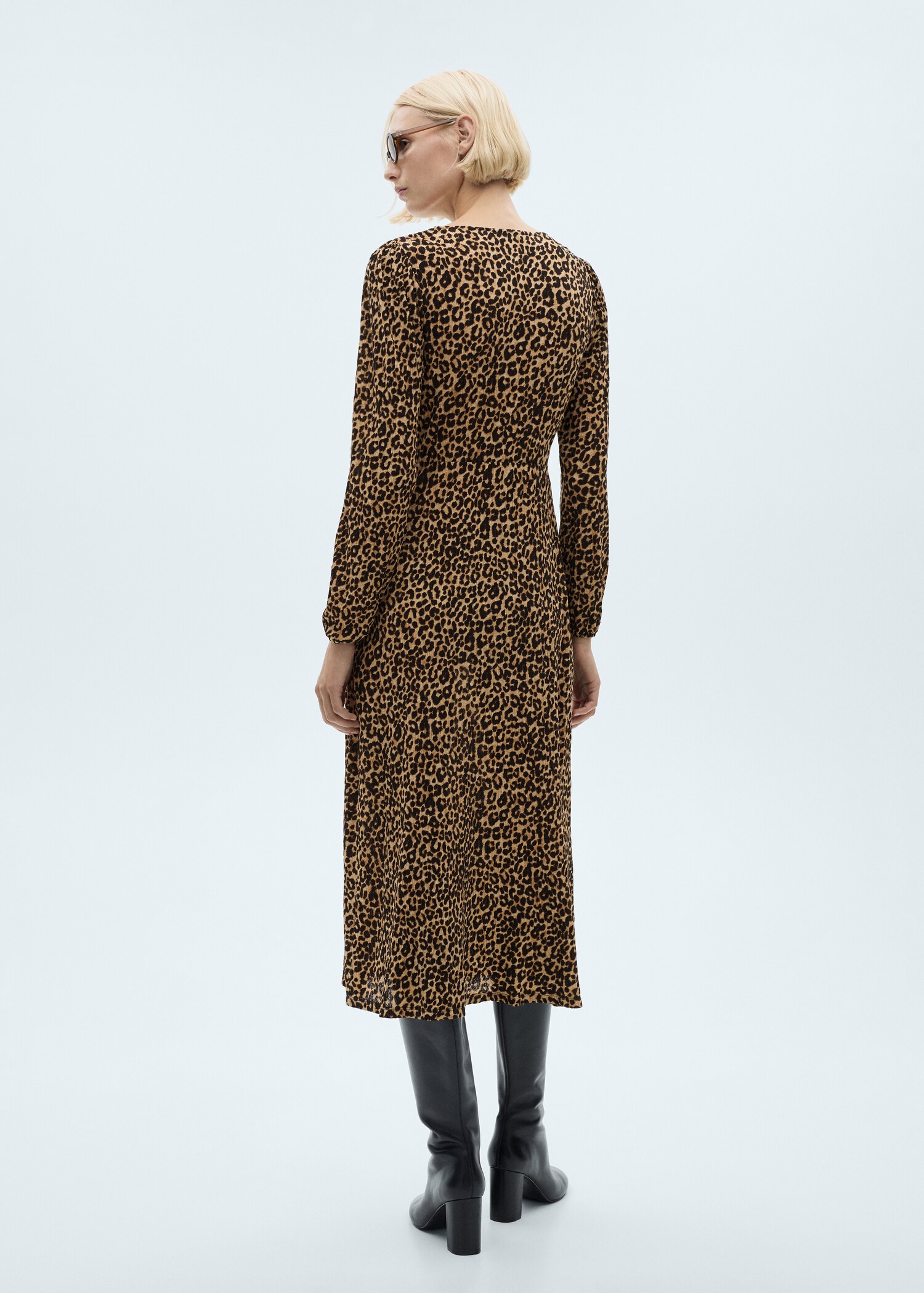 Leopard-print long dress - Verso de l’article