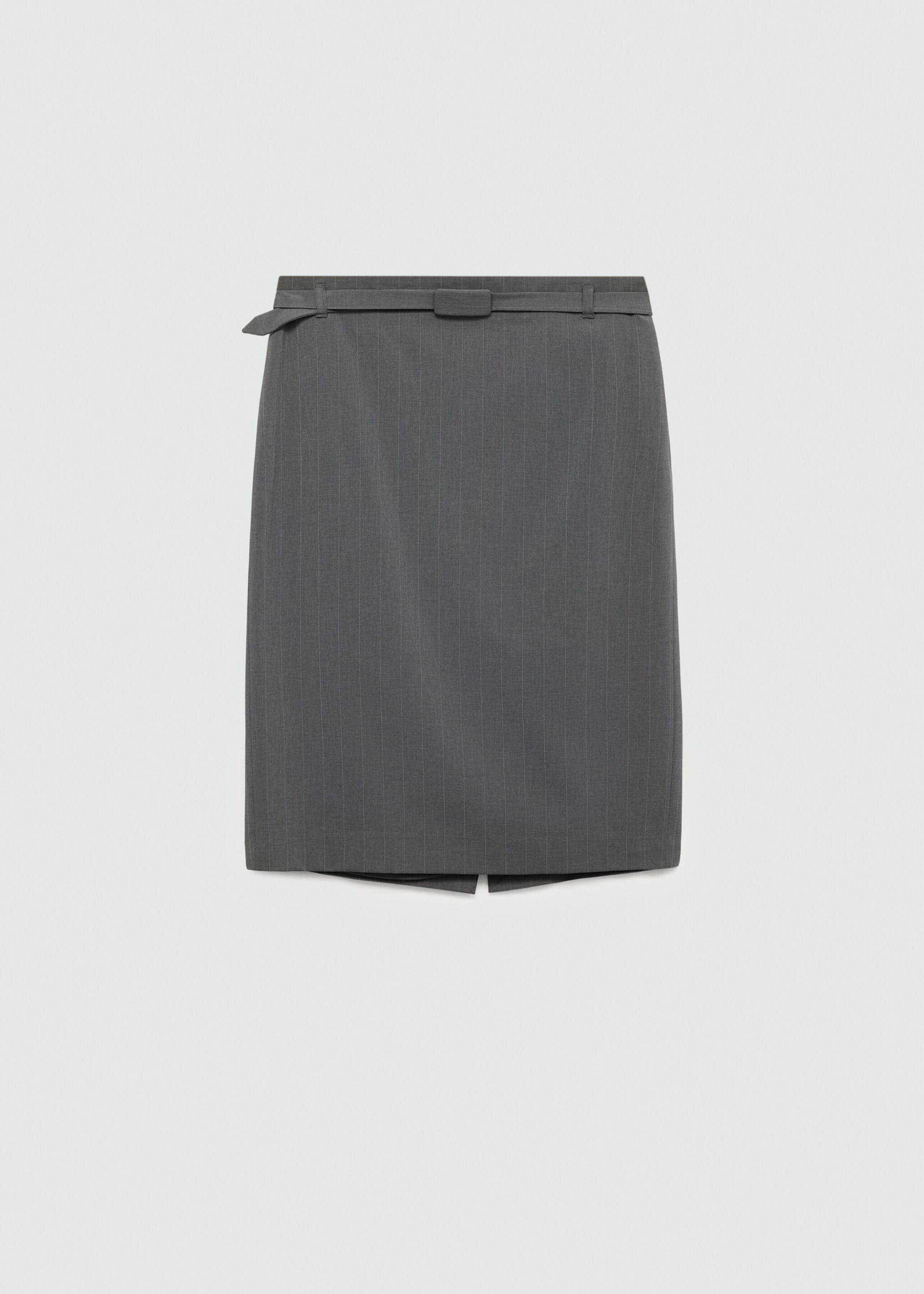 Pinstripe pencil skirt - Article without model, Grey. Ref: 77095649-00.