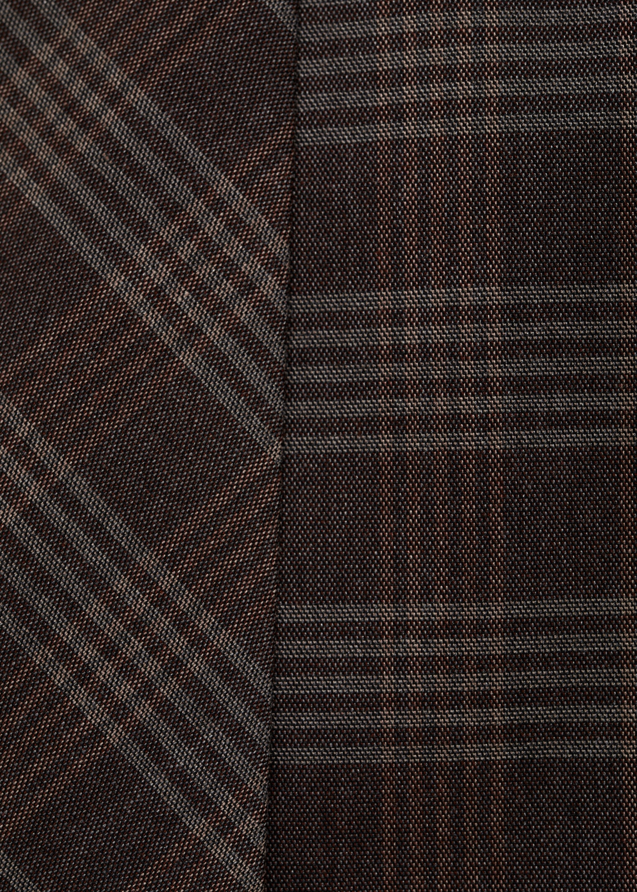 Geruite rok met dubbele riem - Detail van het artikel 0, Grijs. Ref: 77095651-00.