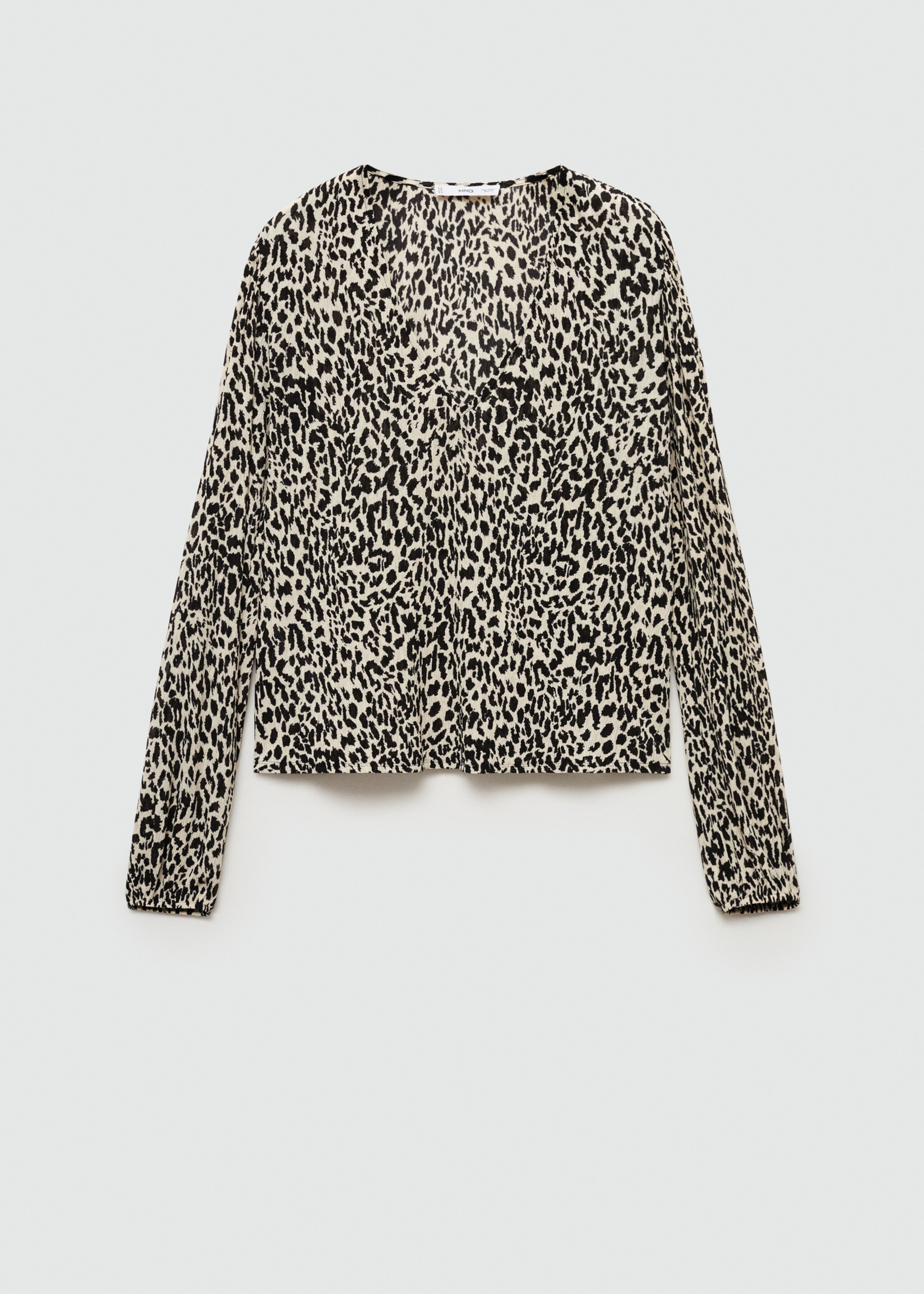 Animal-print blouse - Article without model, Ecru. Ref: 77095654-00.