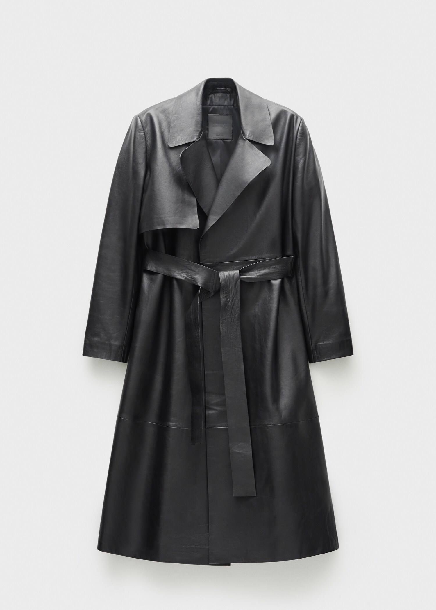 Leather trench coat with belt - Article without model