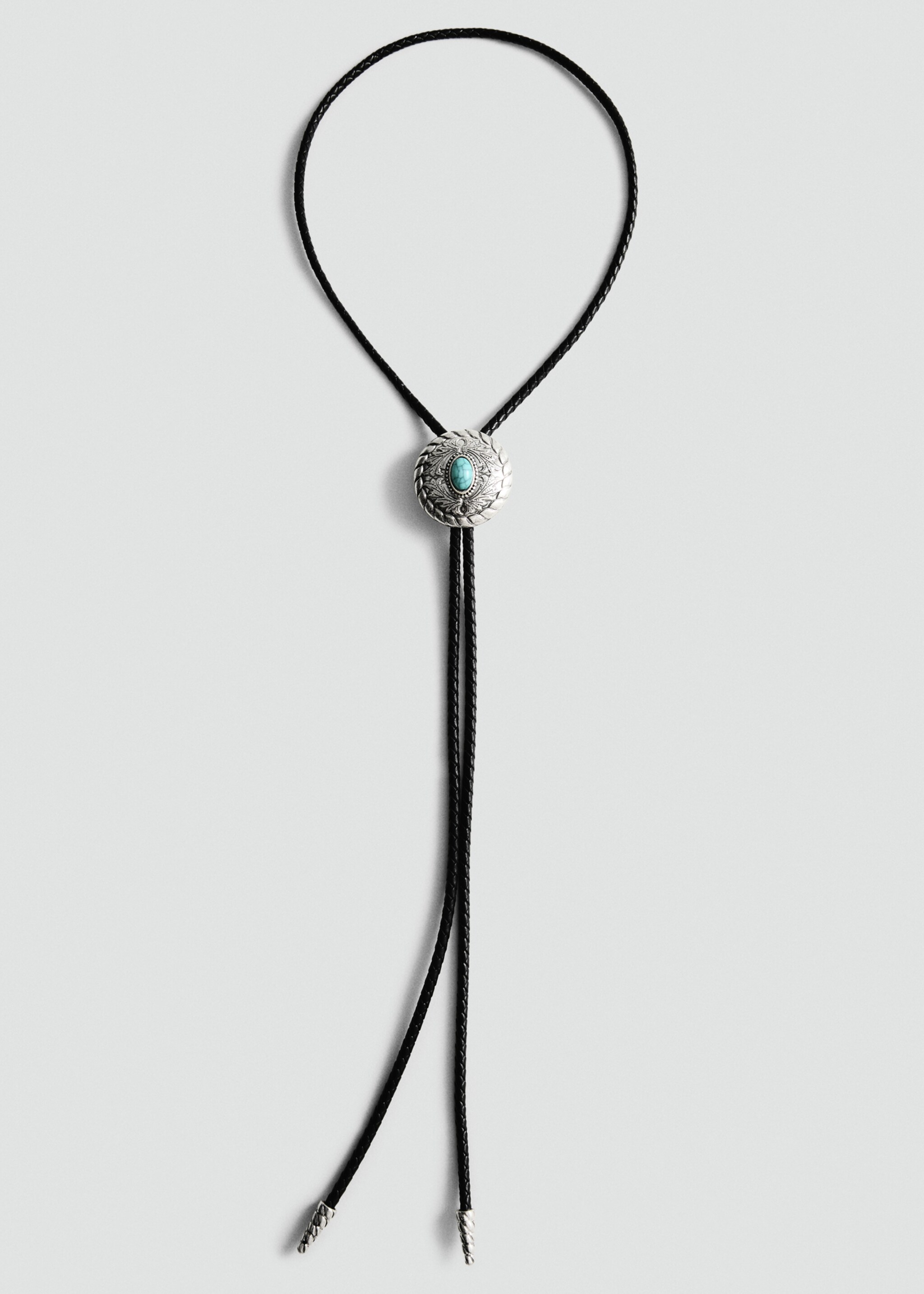 Beaded cord necklace - Article without model, Silver. Ref: 77095671-00.