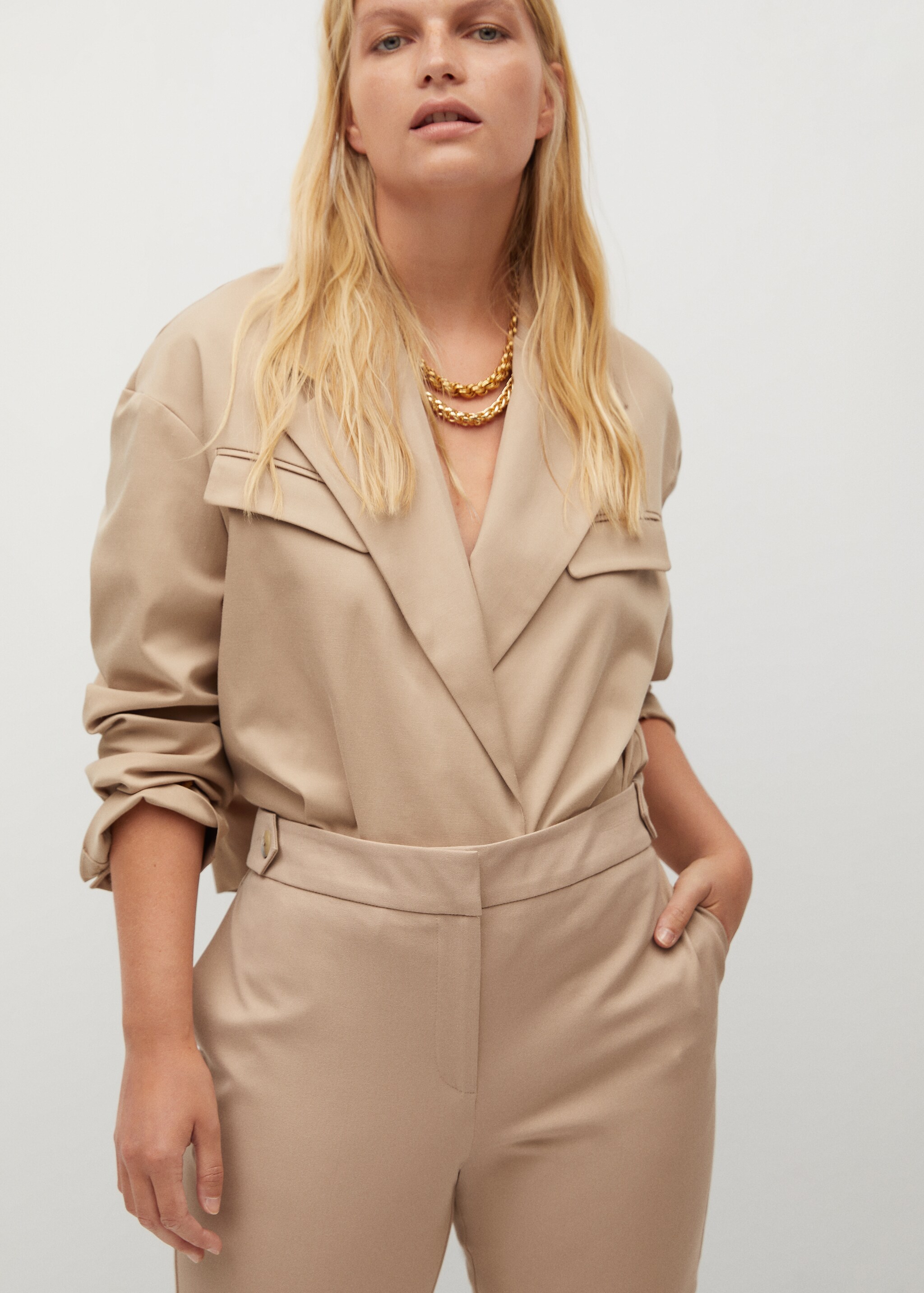 Slim-fit cropped trousers - Details of the article 2