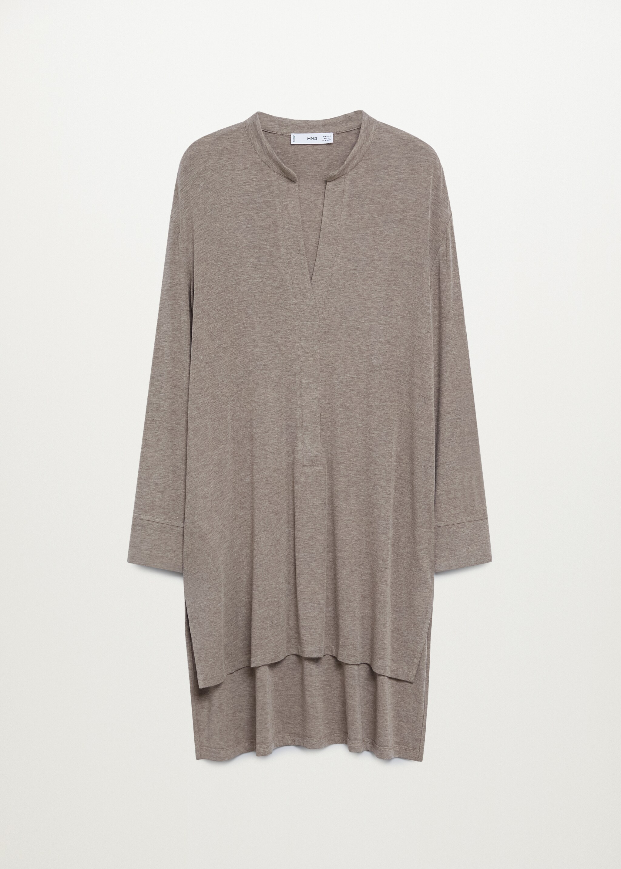 Tričko oversize s dlouhým rukávem - Zboží bez modelu