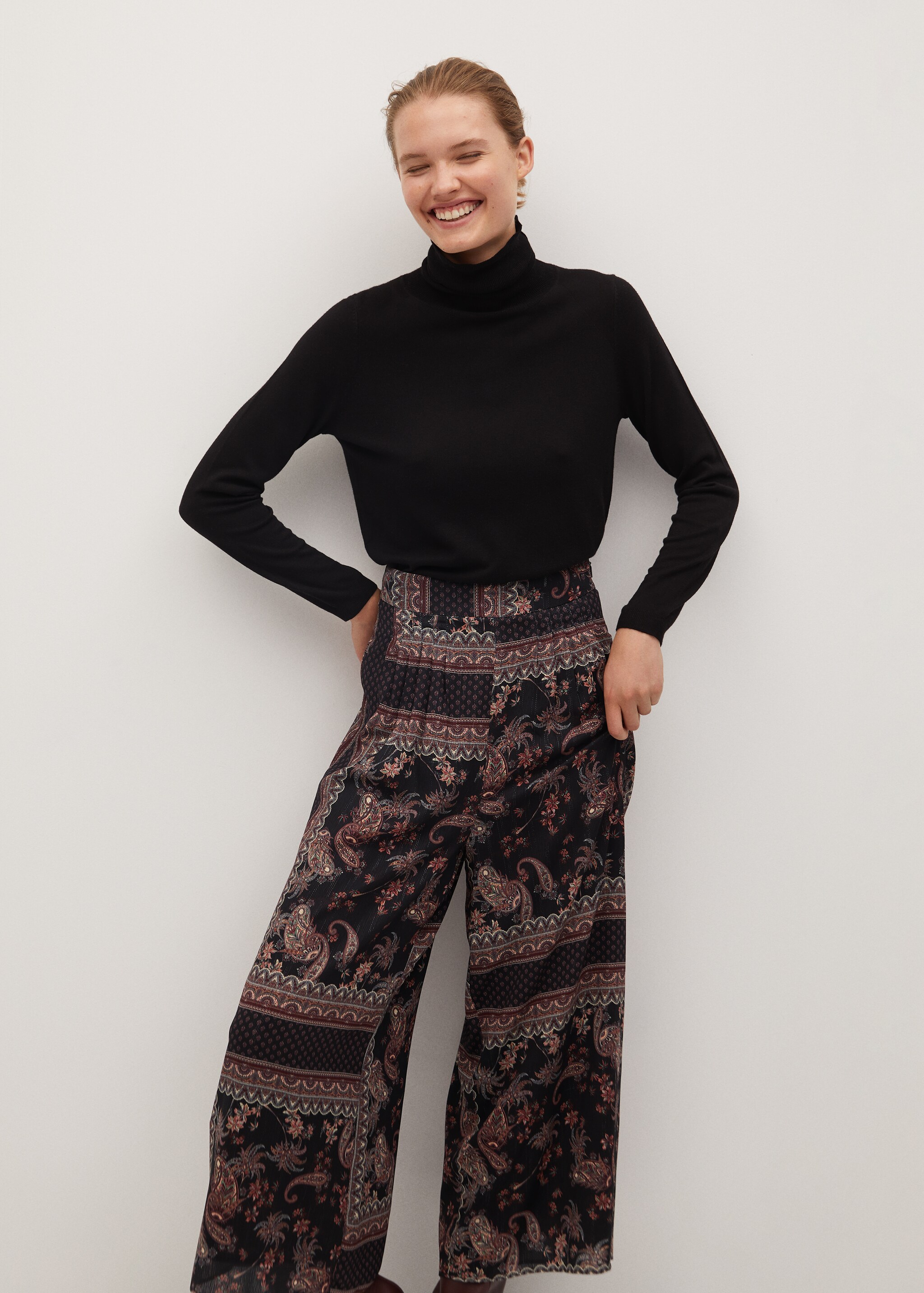 Flowy printed trousers - Medium plane