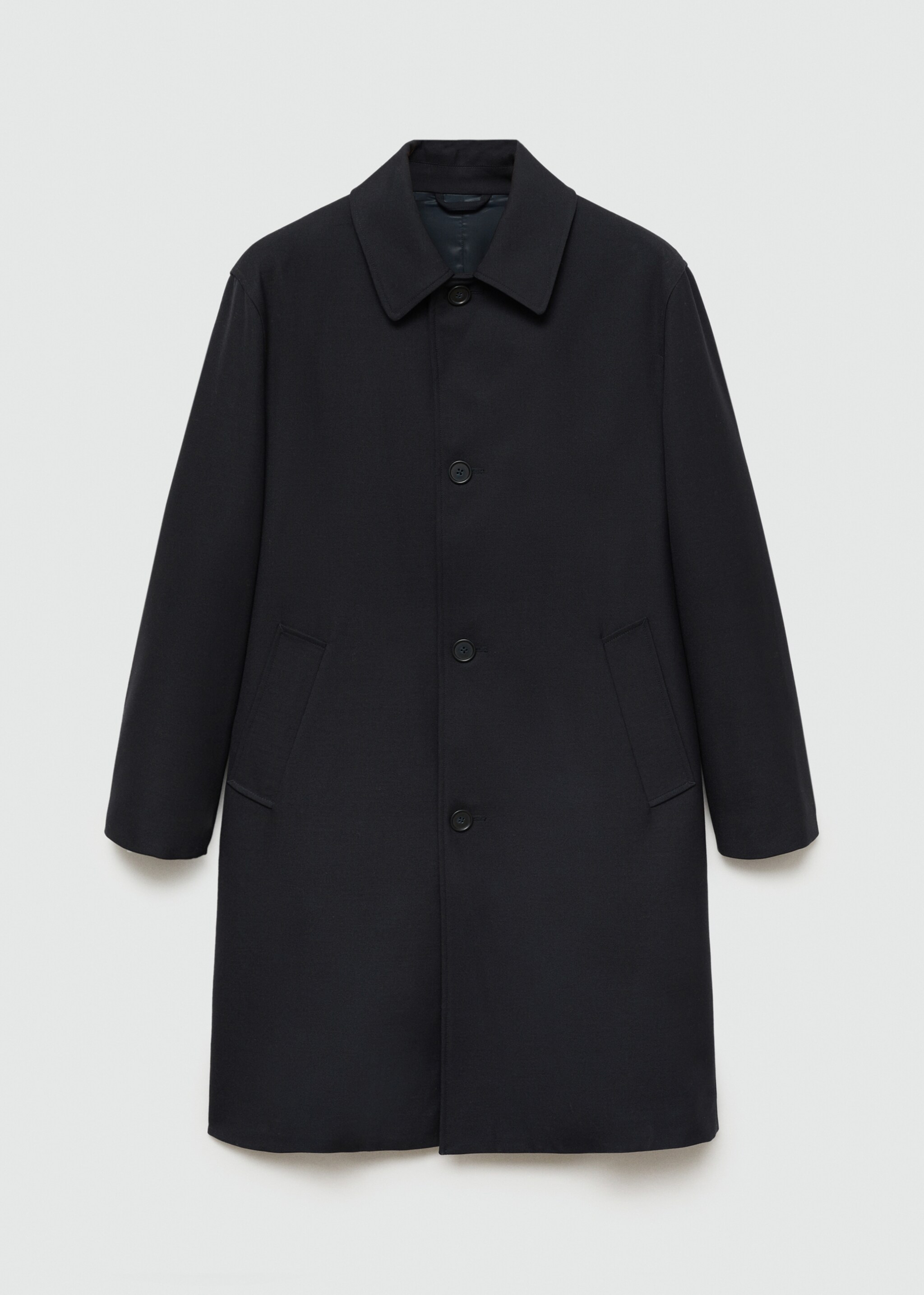Trenchcoat oversize comfort stretch - Artikel utan modell, Navy blå. Ref: 77095959-00.