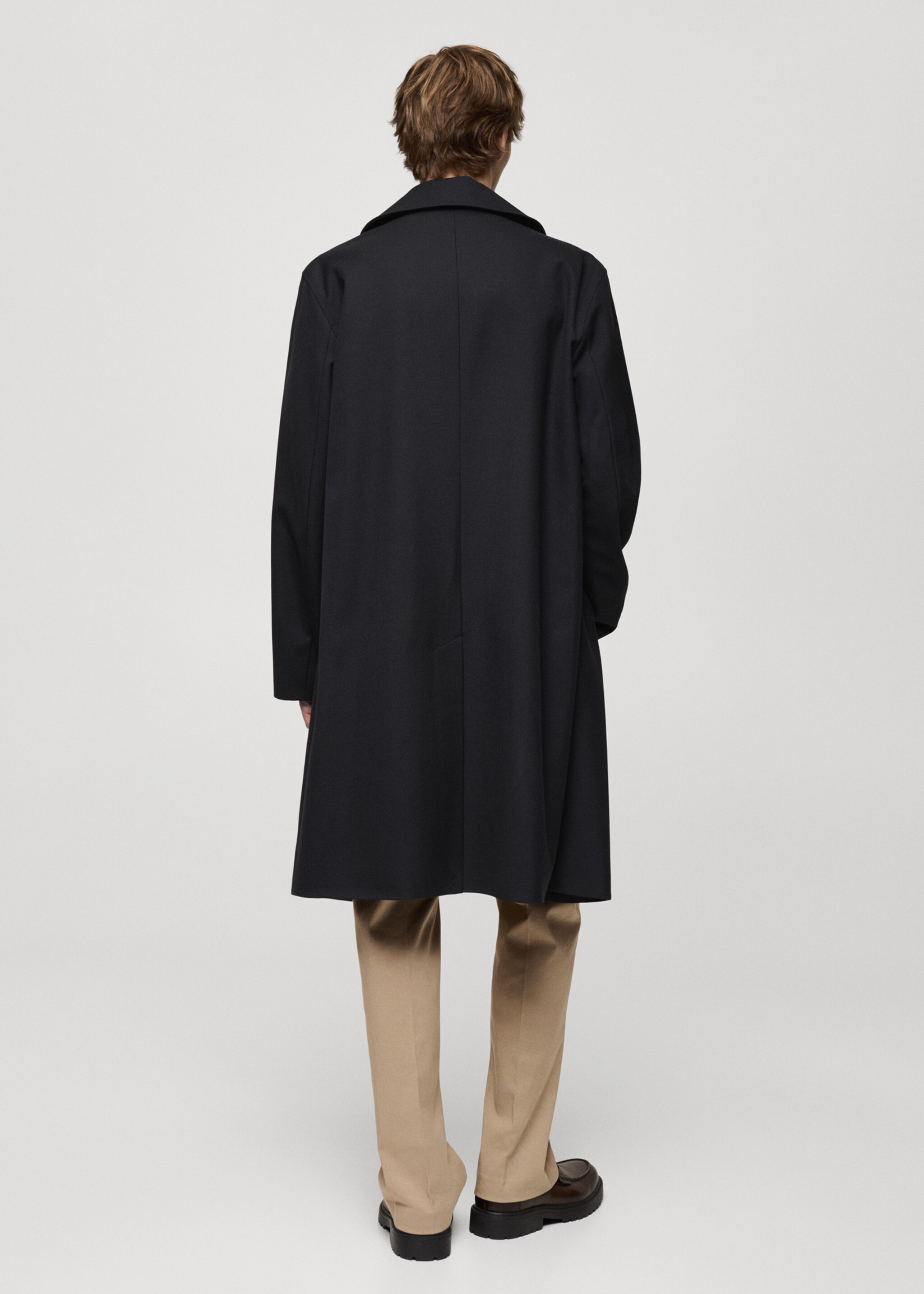 Trenchcoat oversize comfort stretch - Artikelns baksida, Navy blå. Ref: 77095959-00.