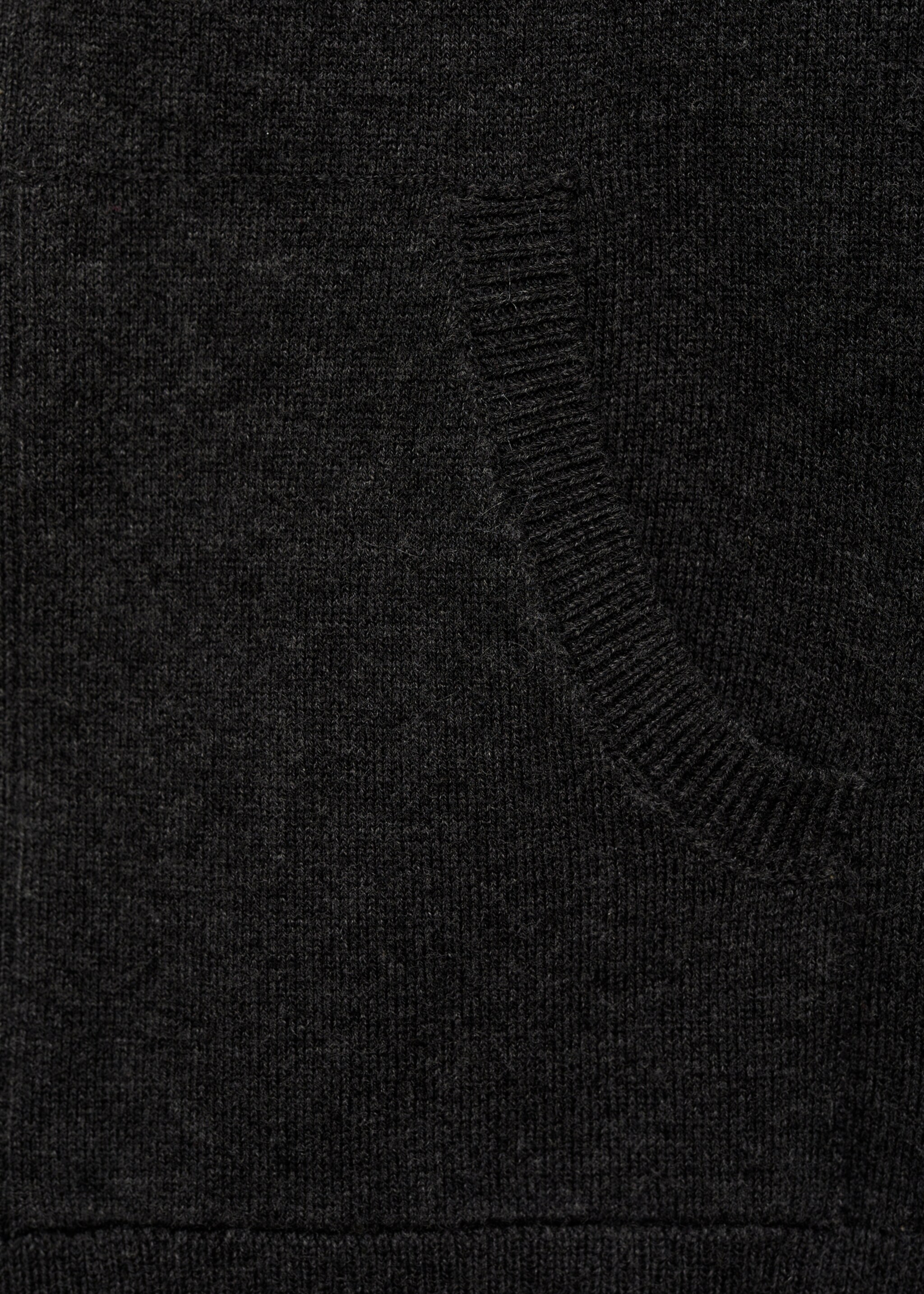 Zipped knit cardigan - Details of the article 0, Charcoal. Ref: 77095963-00.