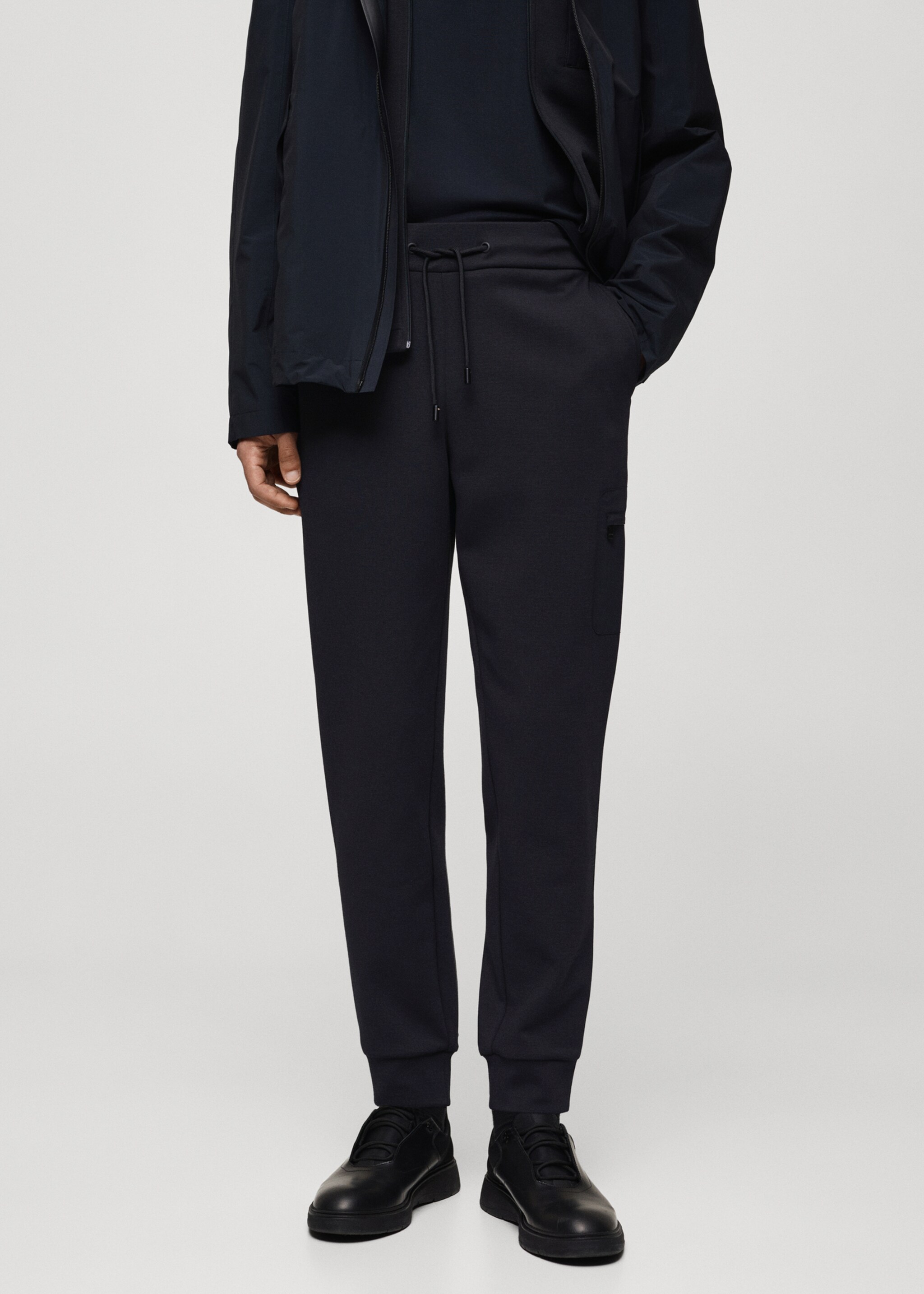 Jogger trousers with anti-odour technology structure - Medium plane, Dark Navy. Ref: 77095966-00.