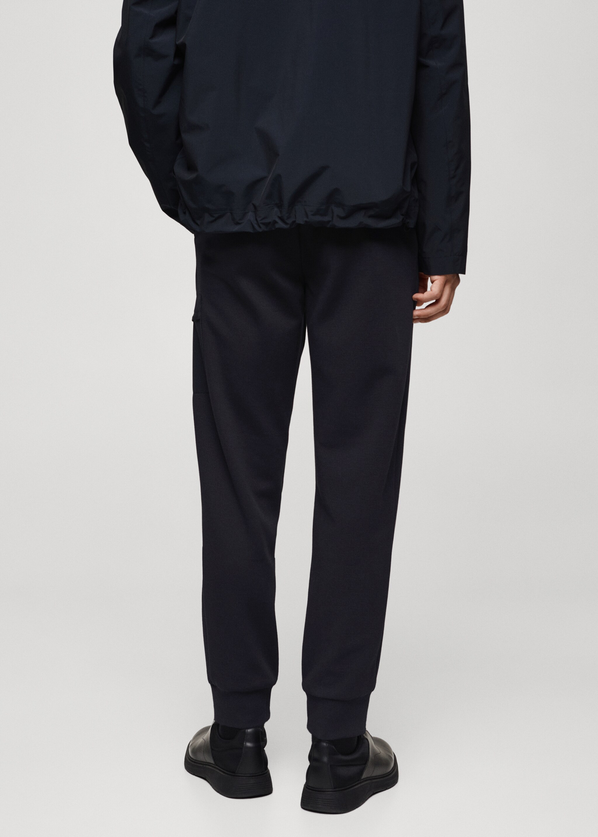 Jogger trousers with anti-odour technology structure - Reverse of the article, Dark Navy. Ref: 77095966-00.