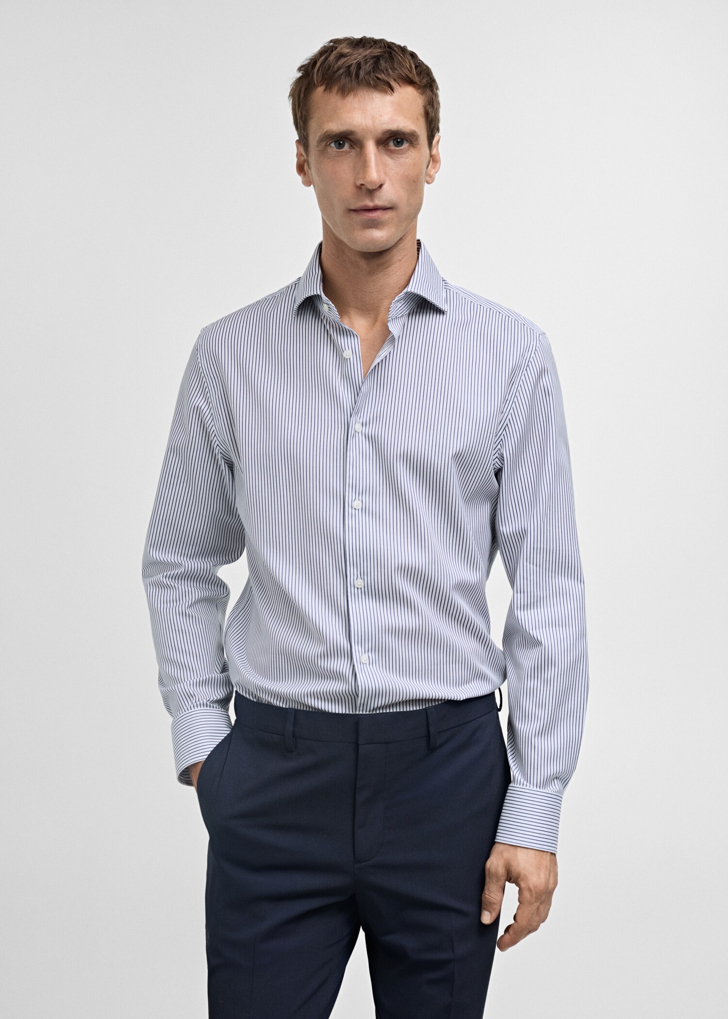 Košile slim fit 100% bavlna - Náhled ve středové rovině