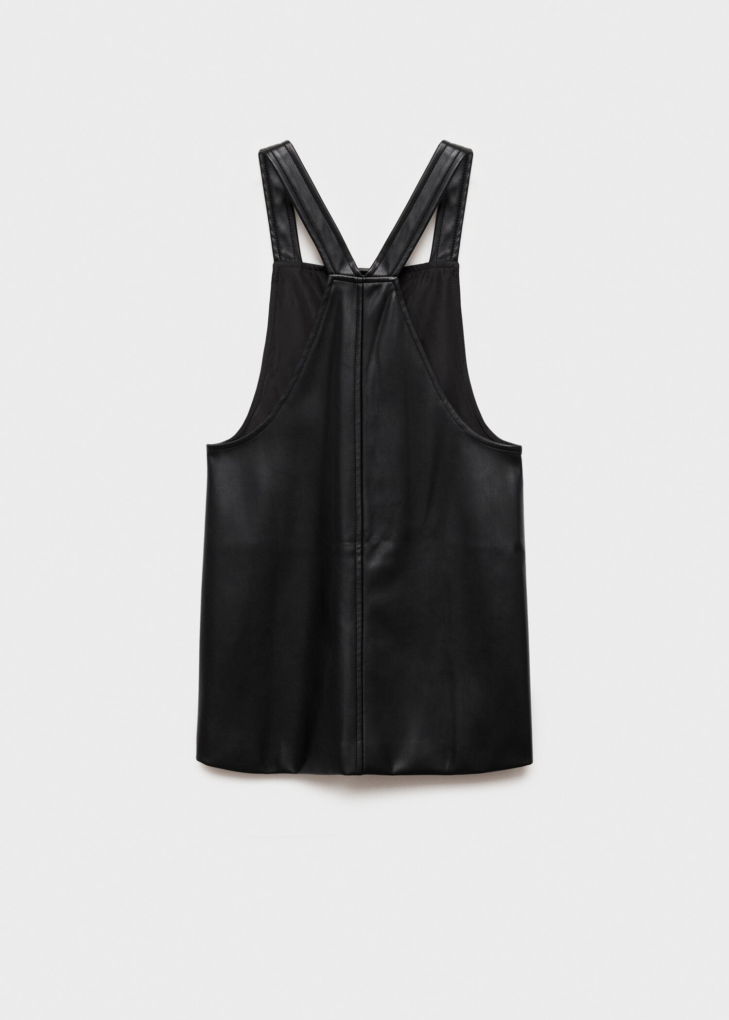Leather-effect pinafore dress - Reverse of the article