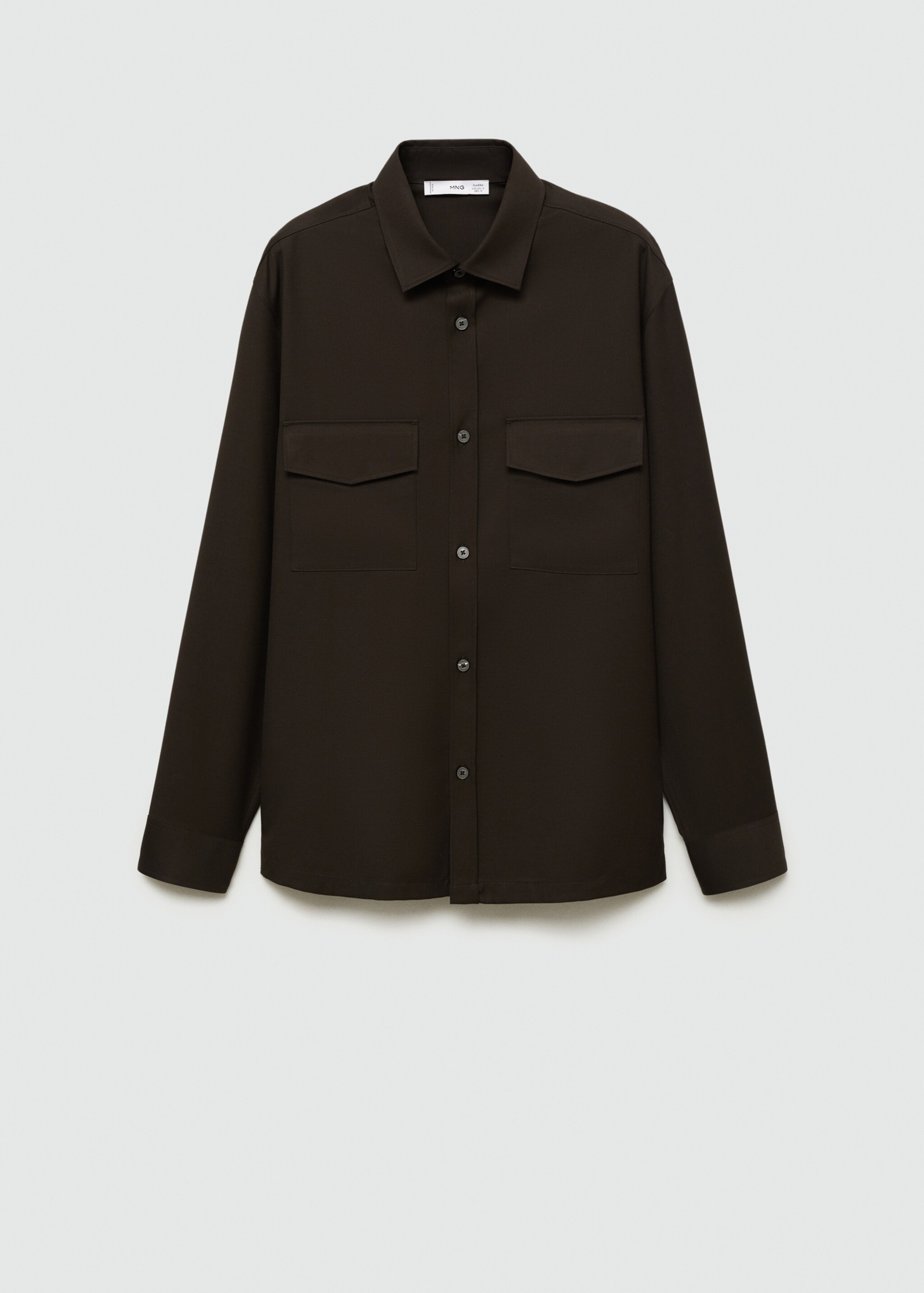 Sobrecamisa regular fit bolsillos - Artículo sin modelo, Chocolate. Ref: 77095973-00.