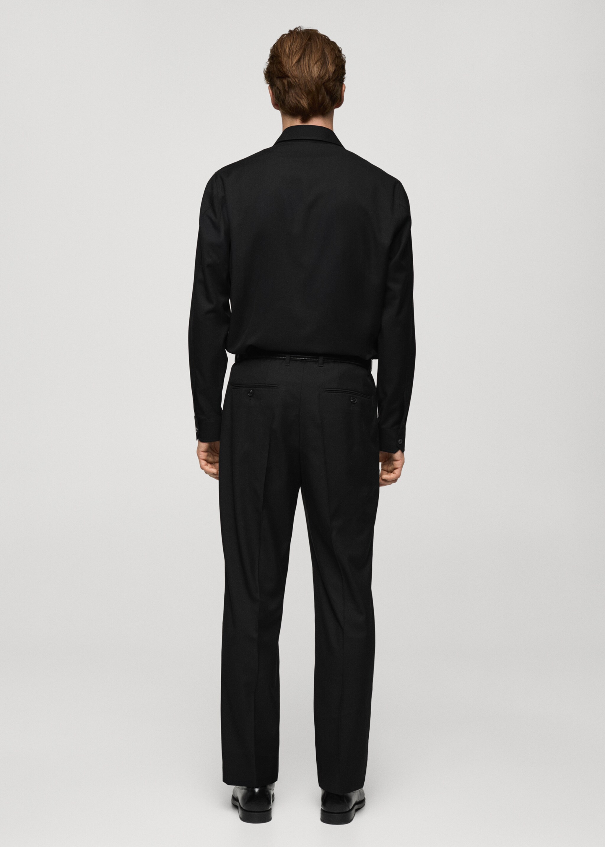 Regular fit pockets overshirt - Reverse of the article, Black. Ref: 77095973-00.