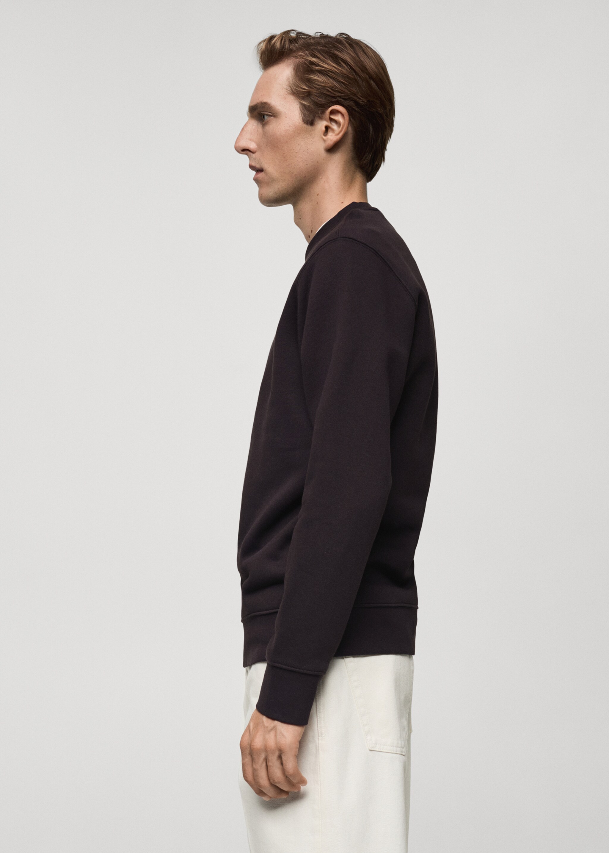 Sudadera 100% algodón detalle bordado - Detalle del artículo 2, Morado. Ref: 77095974-00.