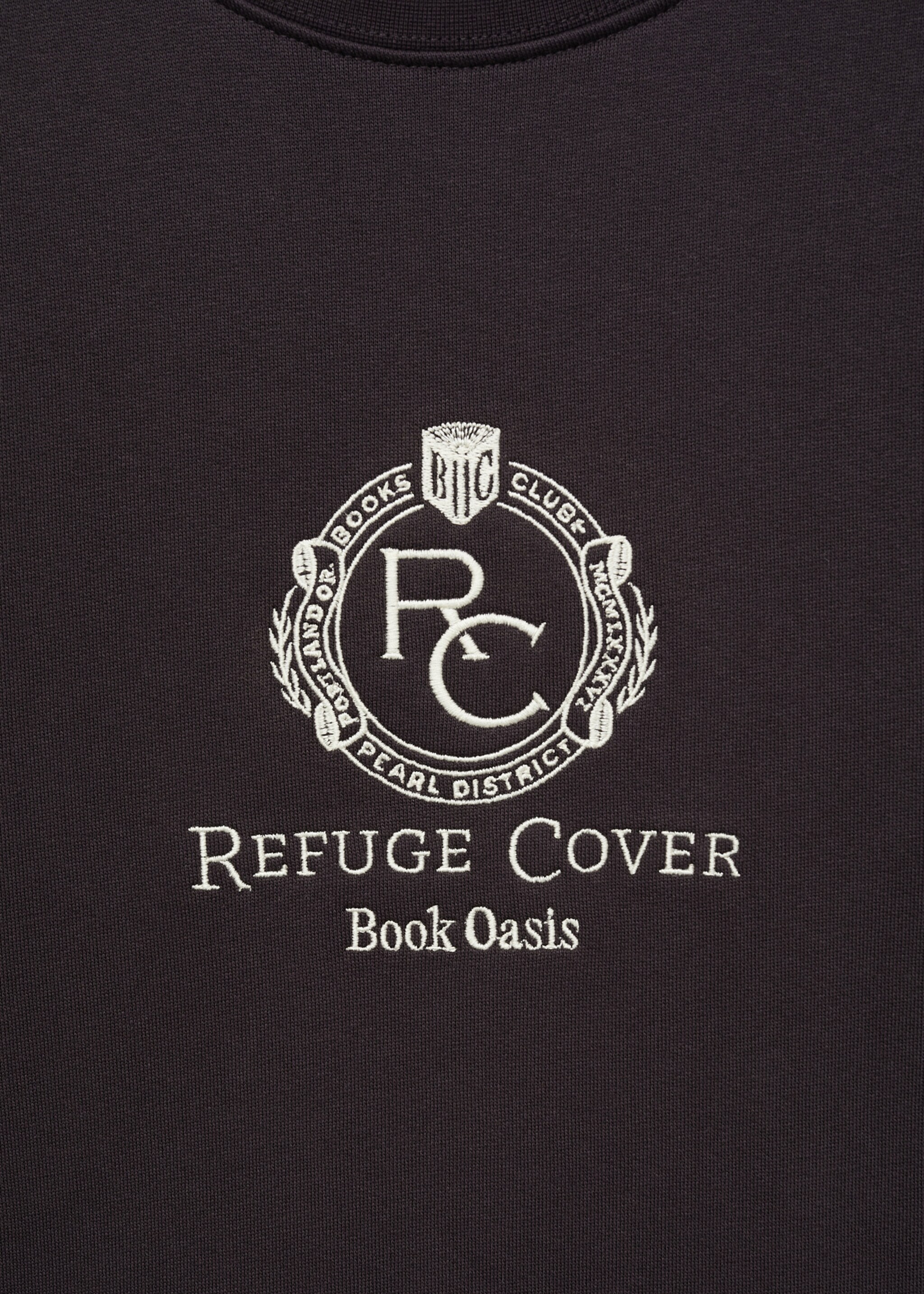 Sudadera 100% algodón detalle bordado - Detalle del artículo 8, Morado. Ref: 77095974-00.