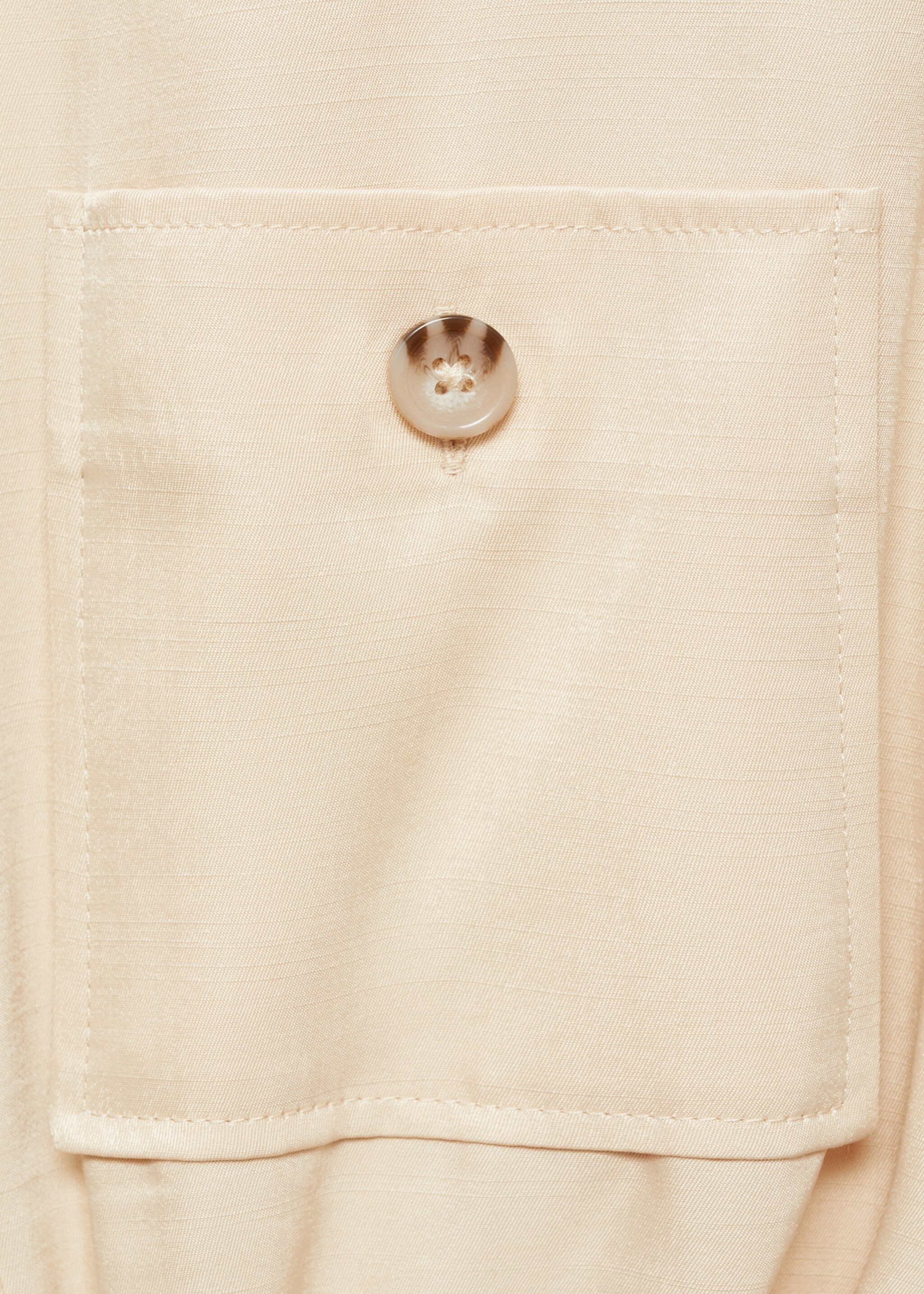 Satin shirt dress - Details of the article 0, Beige. Ref: 77095980-00.