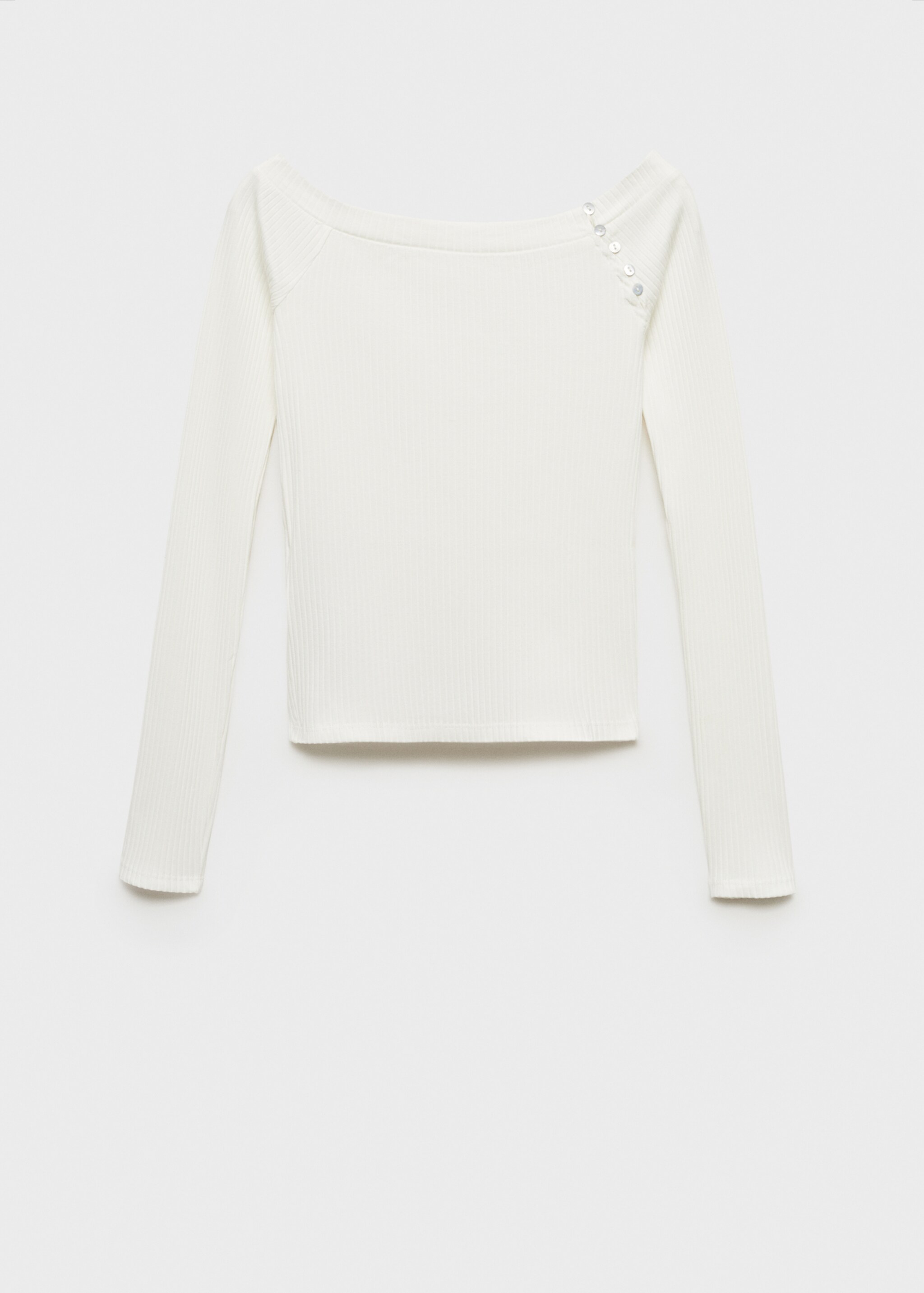 T-shirt épaules dénudées - Article sans modèle, Blanc cassé. Ref: 77095984-00.