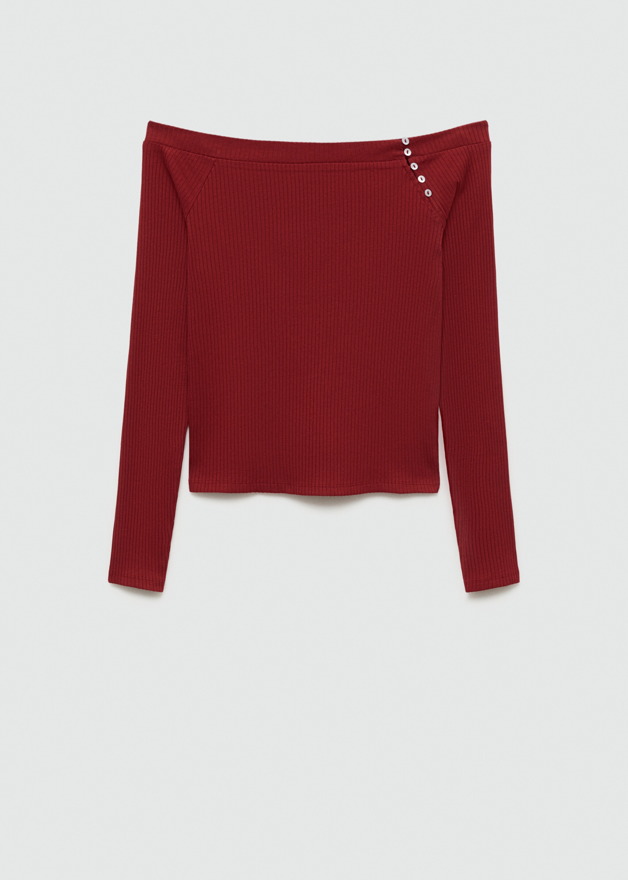 Off shoulders T-shirt - Article without model, Red. Ref: 77095984-00.