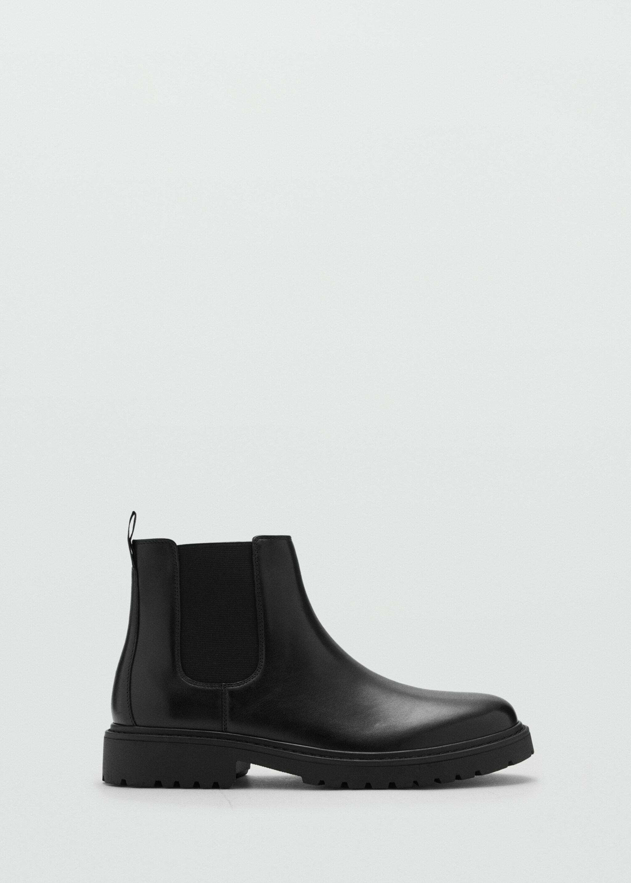 Chelsea leather ankle boots with track sole - Article without model, Black. Ref: 77095986-00.