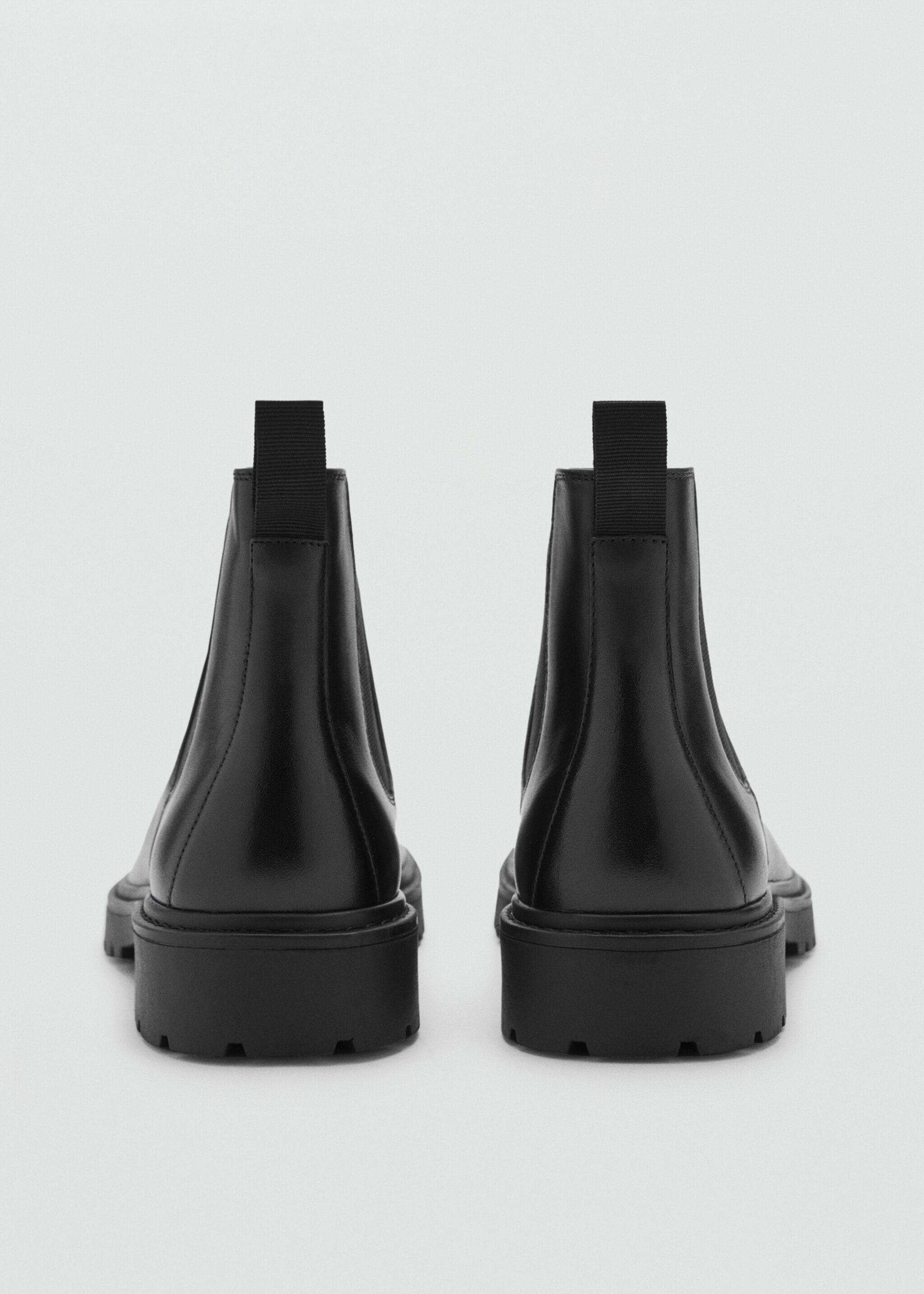 Chelsea leather ankle boots with track sole - Details of the article 1, Black. Ref: 77095986-00.