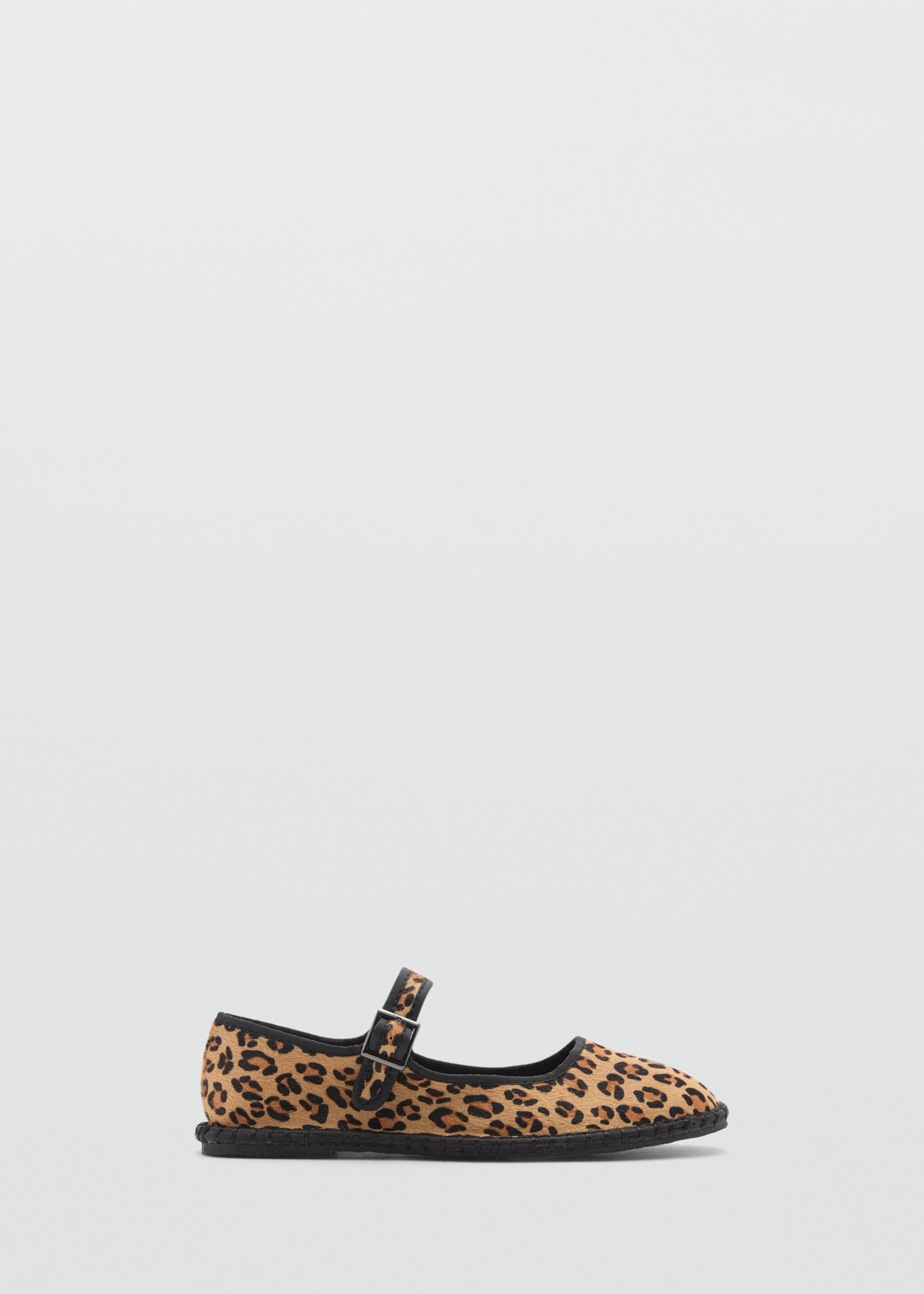 Leopard-print leather ballerinas - Article without model, Medium Brown. Ref: 77095987-00.