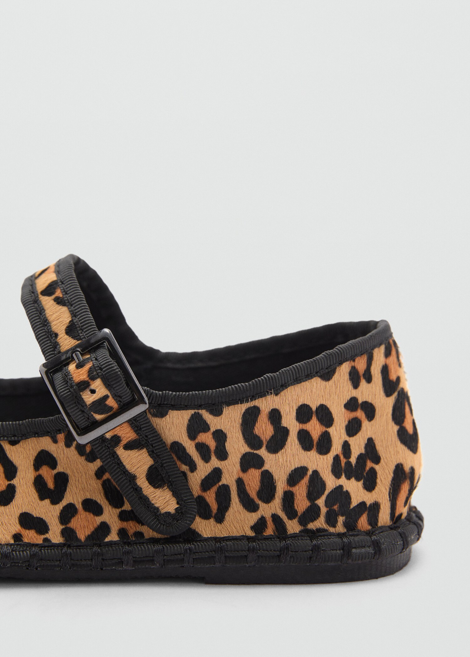 Leopard-print leather ballerinas - Details of the article 1