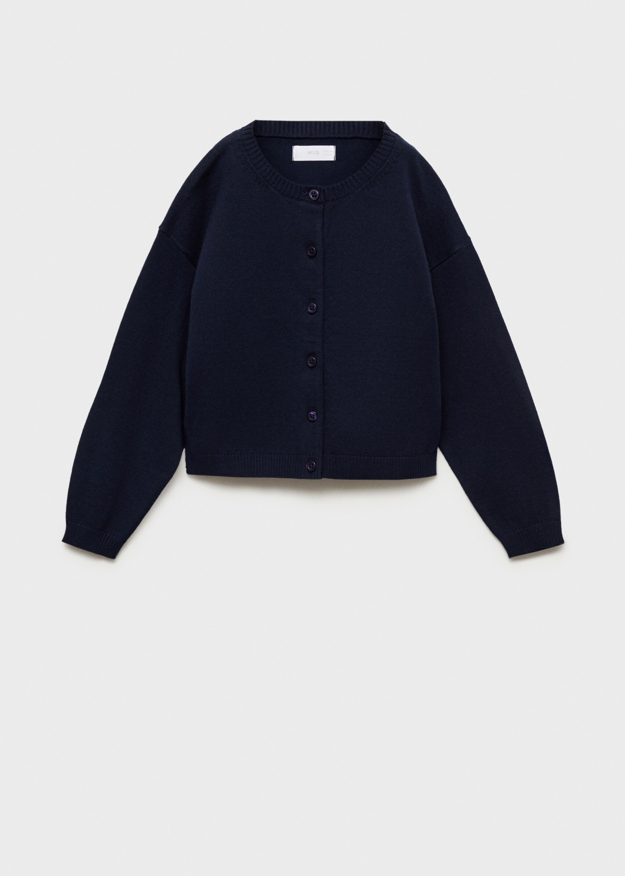 Strickjacke aus Baumwolle - Artikel ohne Model, Dunkles Marineblau. Ref: 77095989-00.