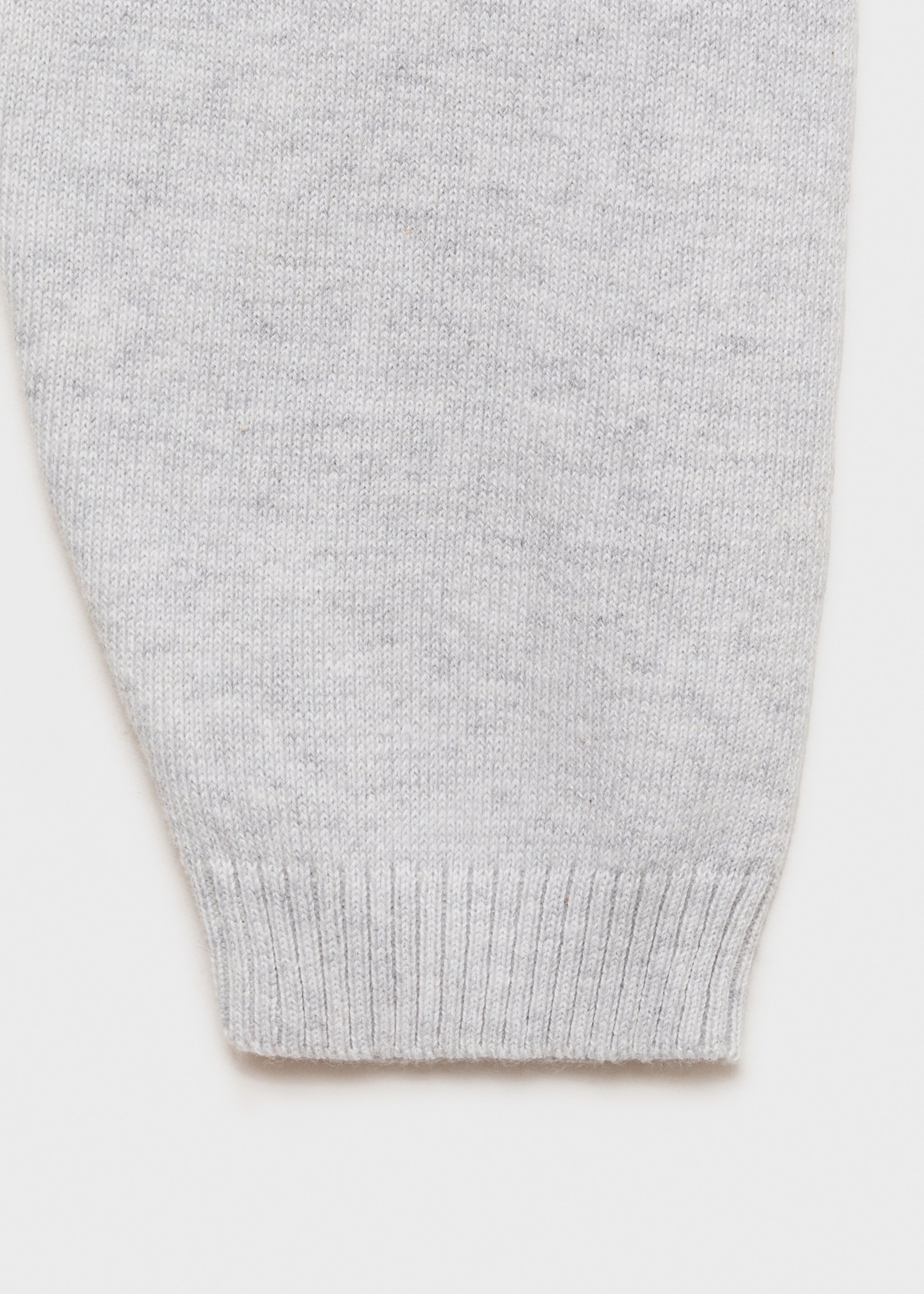 Strickjacke aus Baumwolle - Detail des Artikels 0, Hellgrau meliert. Ref: 77095989-00.