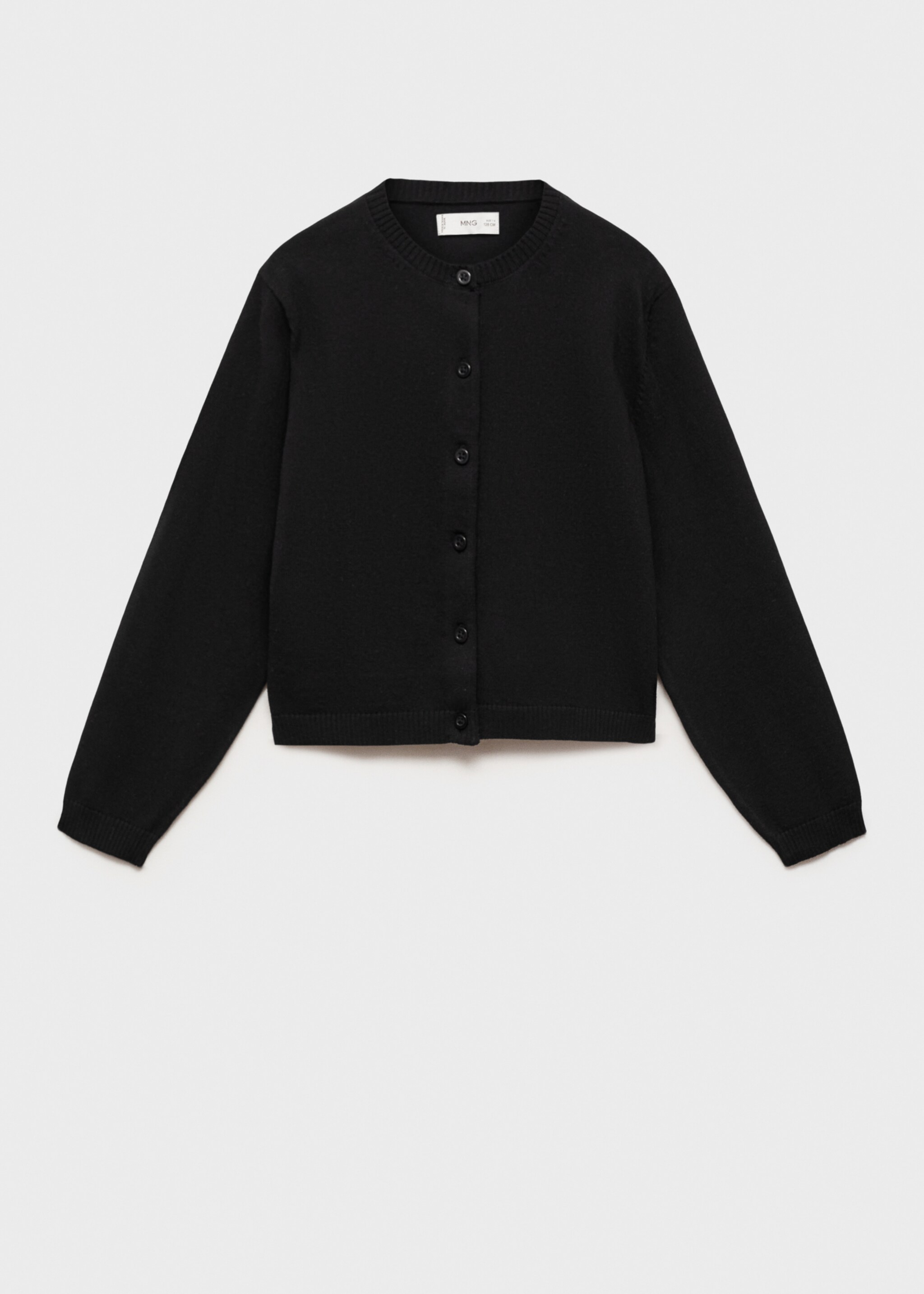 Ζακέτα πλεκτή βαμβακερή - Προϊόν χωρίς μοντέλο, Μαύρο. Ref: 77095989-00.