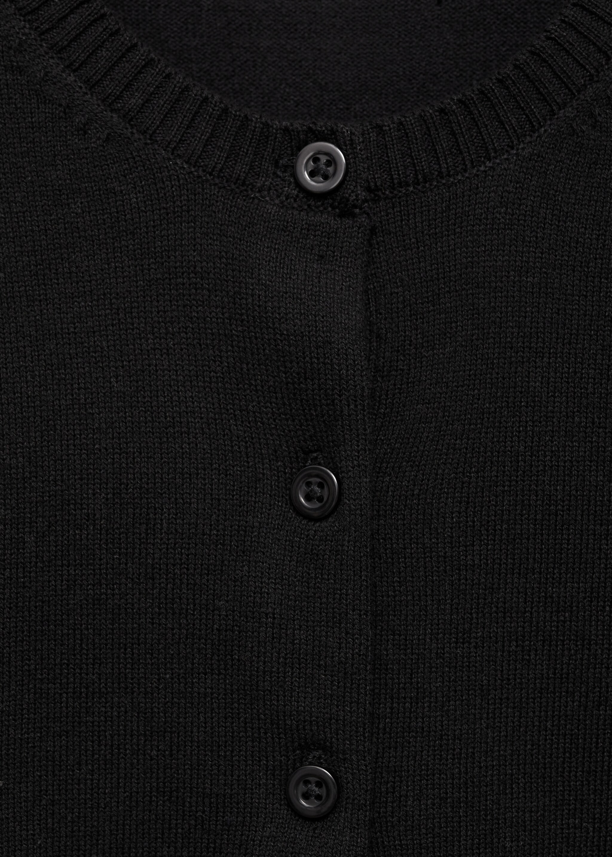 Ζακέτα πλεκτή βαμβακερή - Λεπτομέρεια του προϊόντος 8, Μαύρο. Ref: 77095989-00.