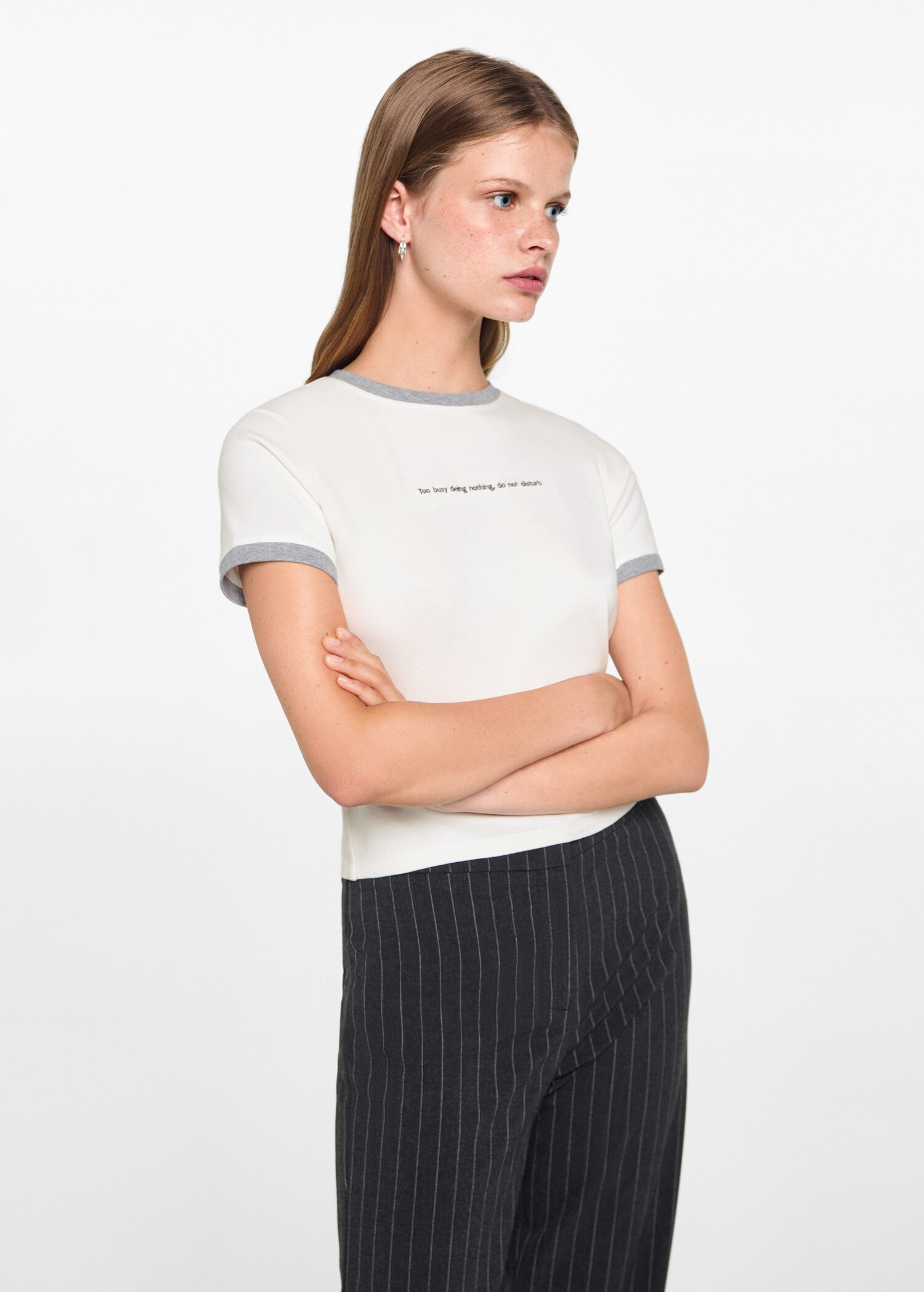 Contrast edge T-shirt - Medium plane
